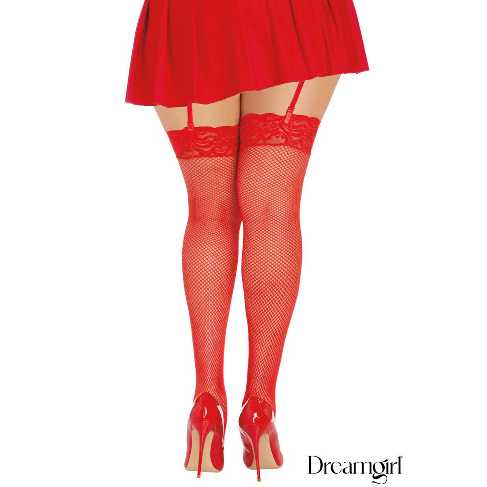 Dreamgirl Dreamgirl Seville Fishnet Thigh High with Lace Top OSX