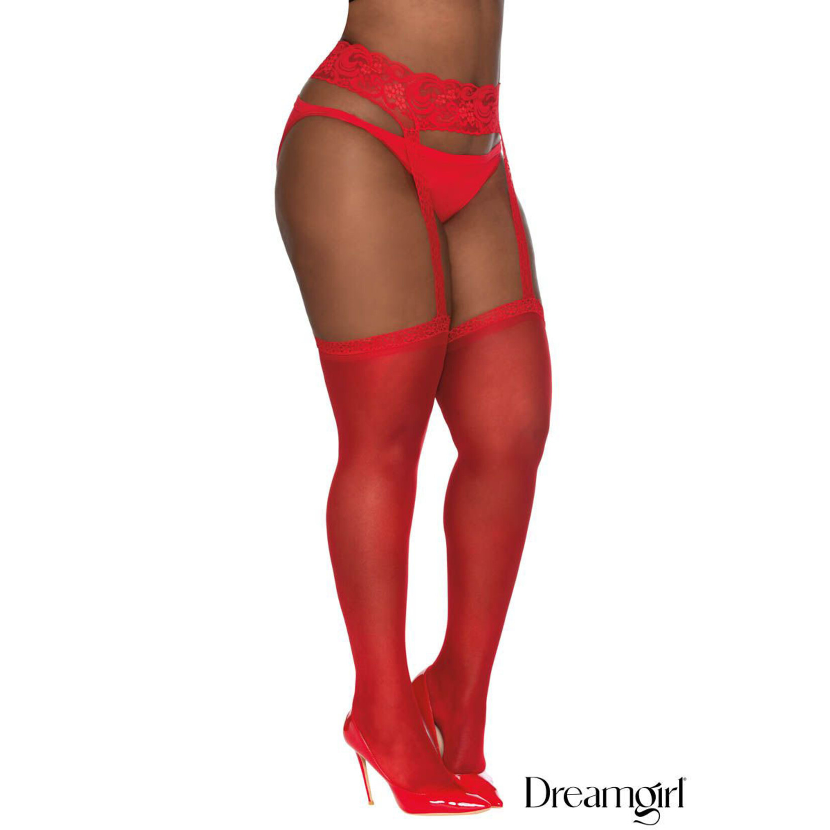 Dreamgirl Dreamgirl Verona Sheer Suspender Pantyhose OSX