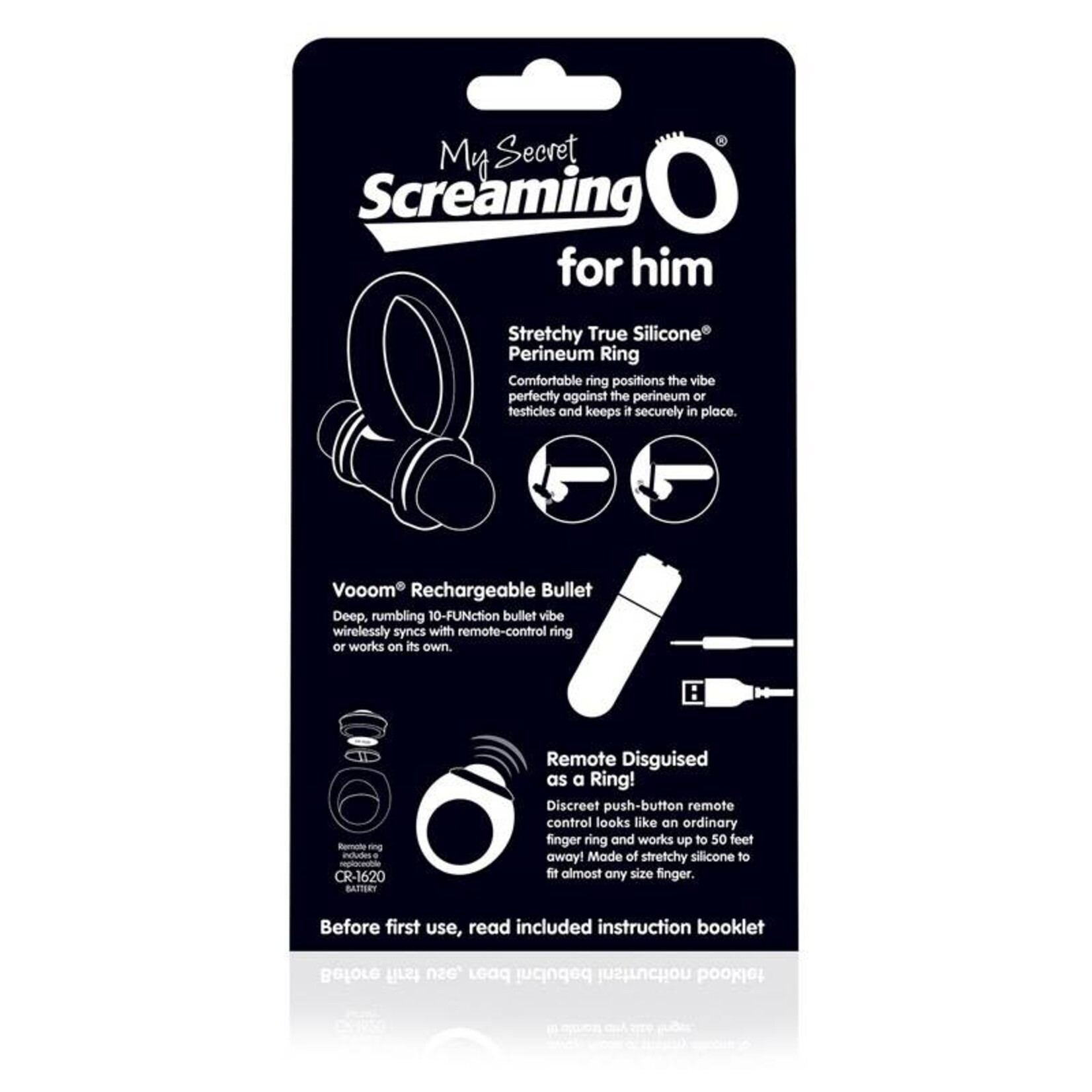 Screaming O My Secret Screaming O For Him - Rechargeable Vibrating Ring Set