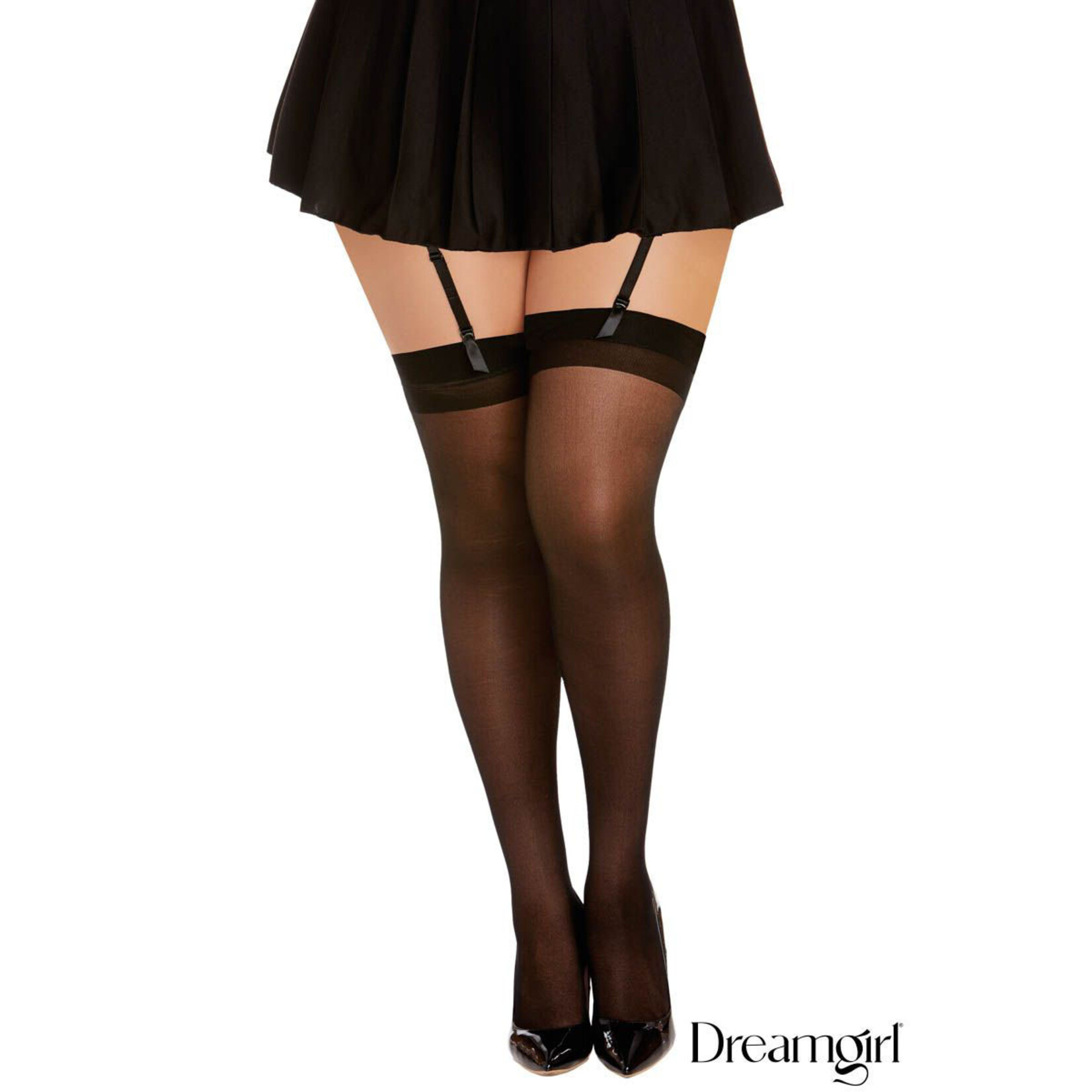 Dreamgirl Dreamgirl Moulin Sheer Stocking with Back Seam OSX