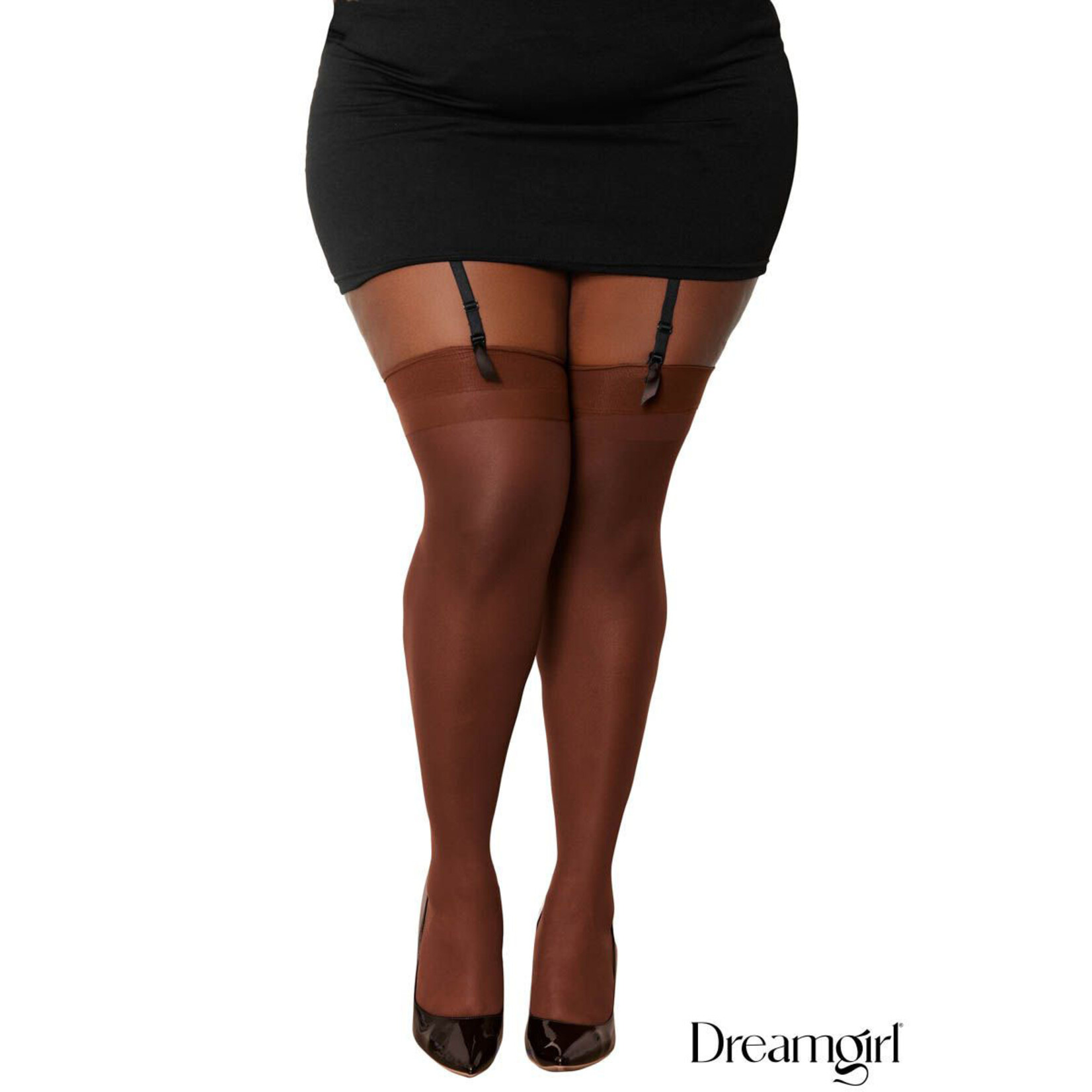 Dreamgirl Dreamgirl Moulin Sheer Stocking with Back Seam OSX