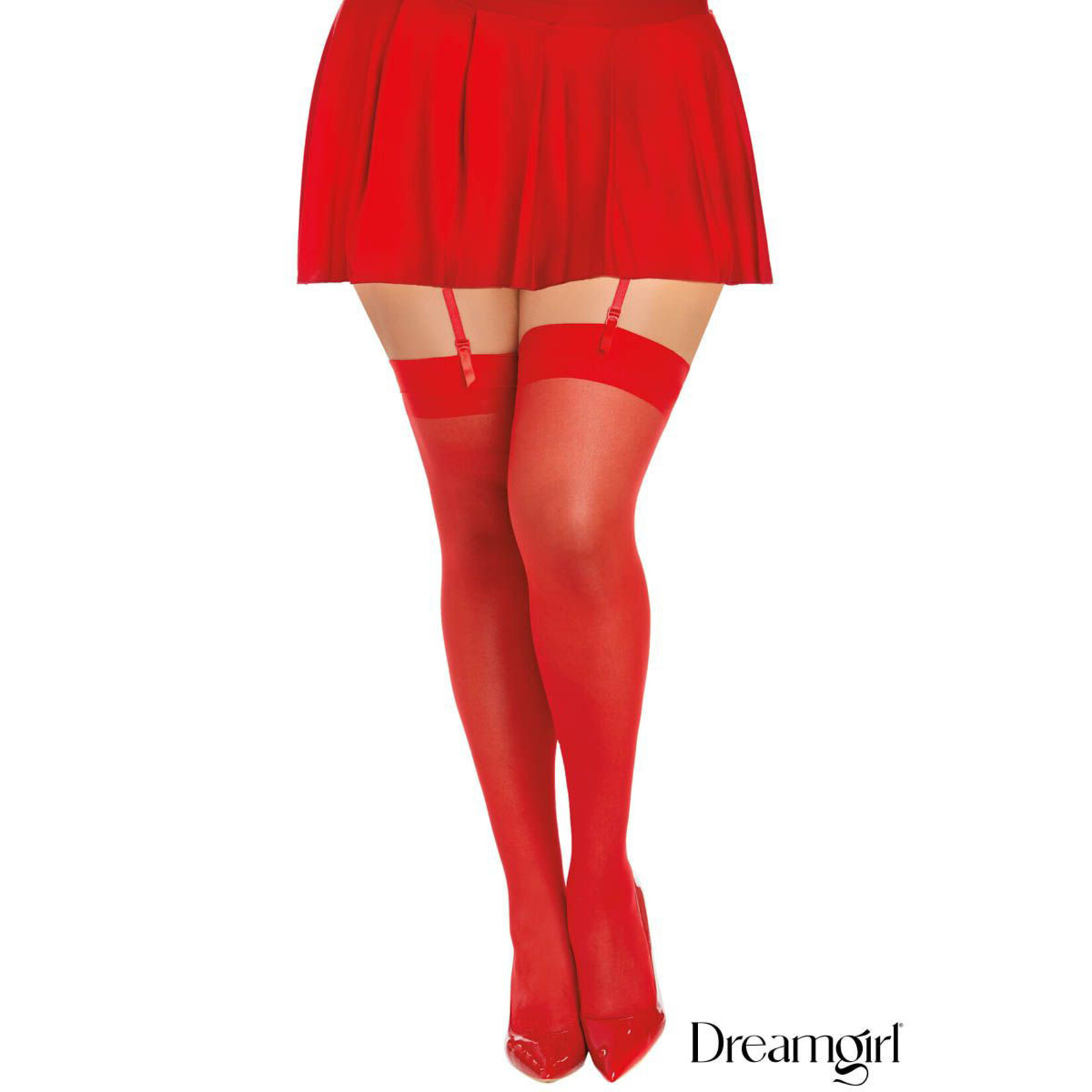 Dreamgirl Dreamgirl Moulin Sheer Stocking with Back Seam OSX