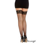Dreamgirl Milan Fishnet Stocking with Back Seam & Stay Ups OS