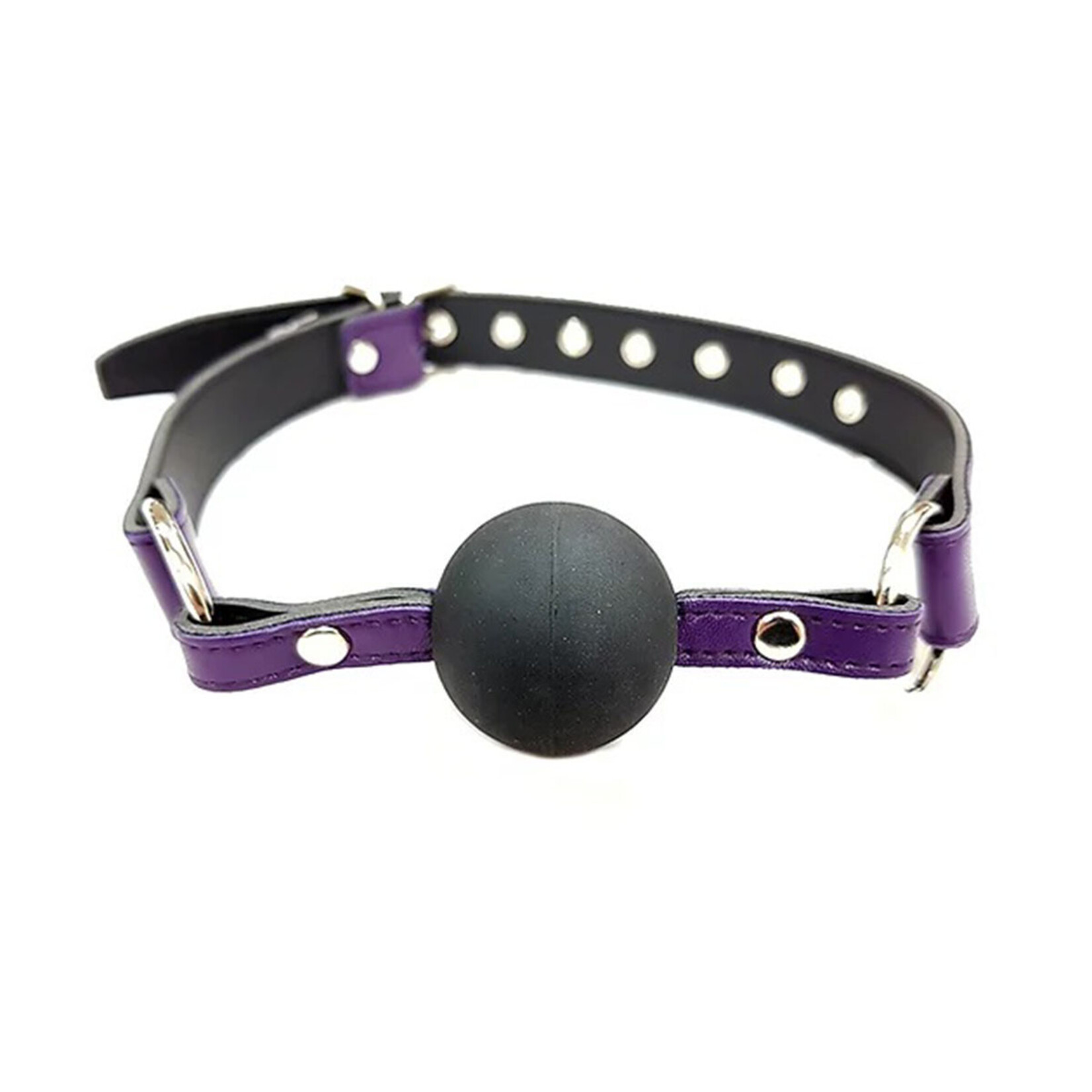 Rouge Rouge Leather Ball Gag with Black Ball