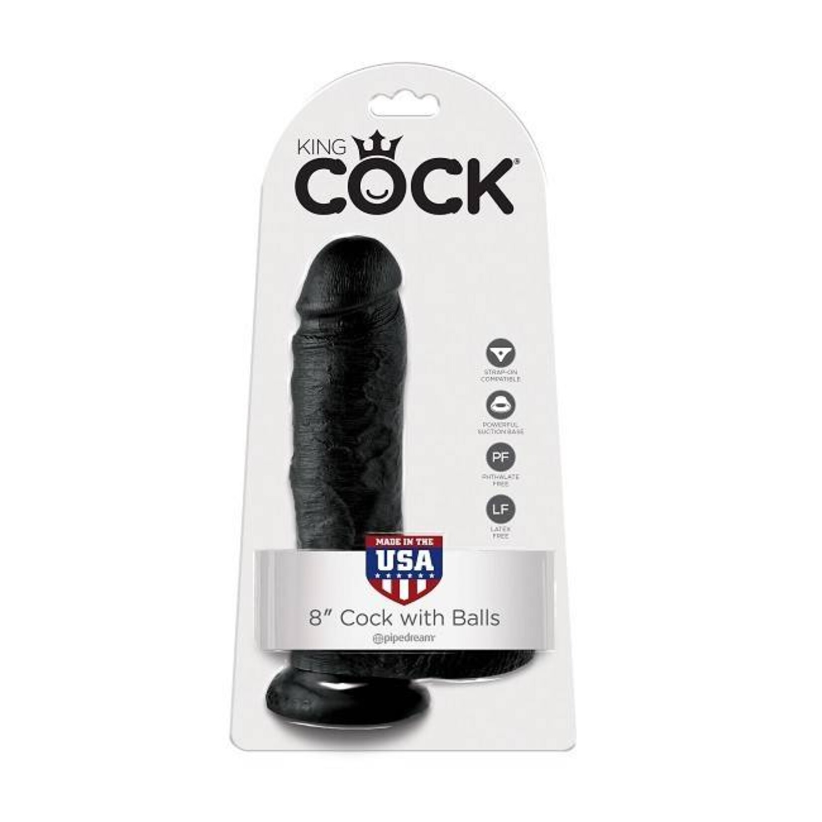 King Cock King Cock 8" Cock with Balls