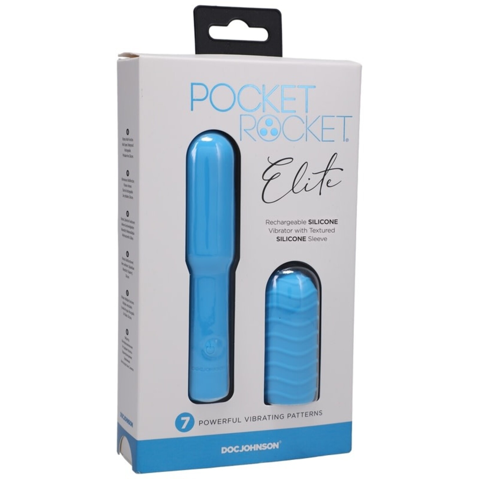 Doc Johnson Pocket Rocket Elite - Rechargeable with Removable Sleeve