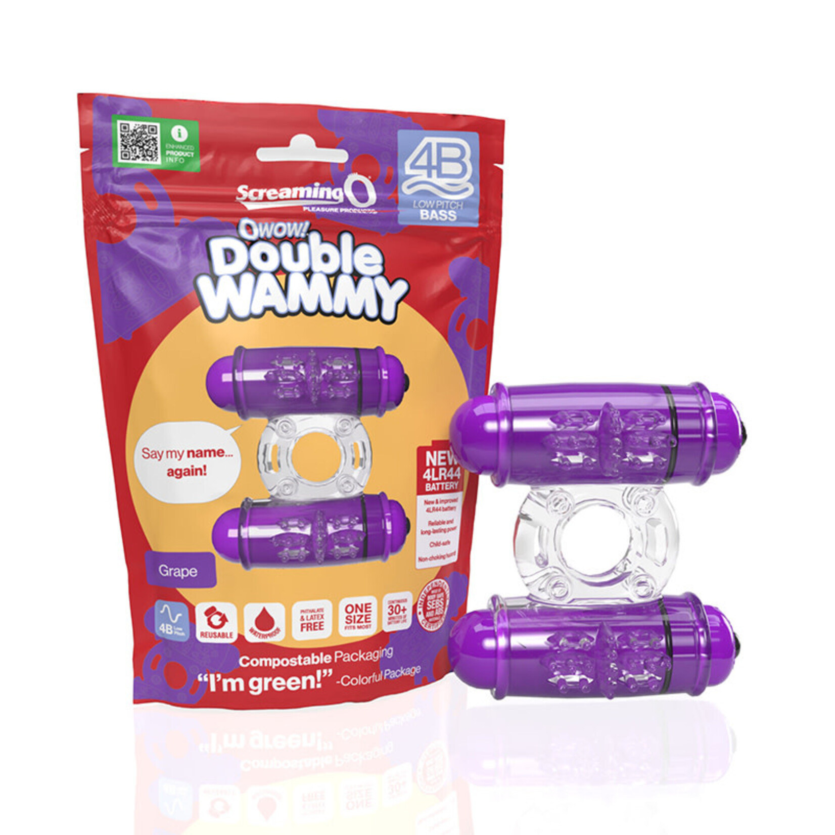 Screaming O Screaming O 4B - Double Wammy Deep Rumbling Vibrating Ring