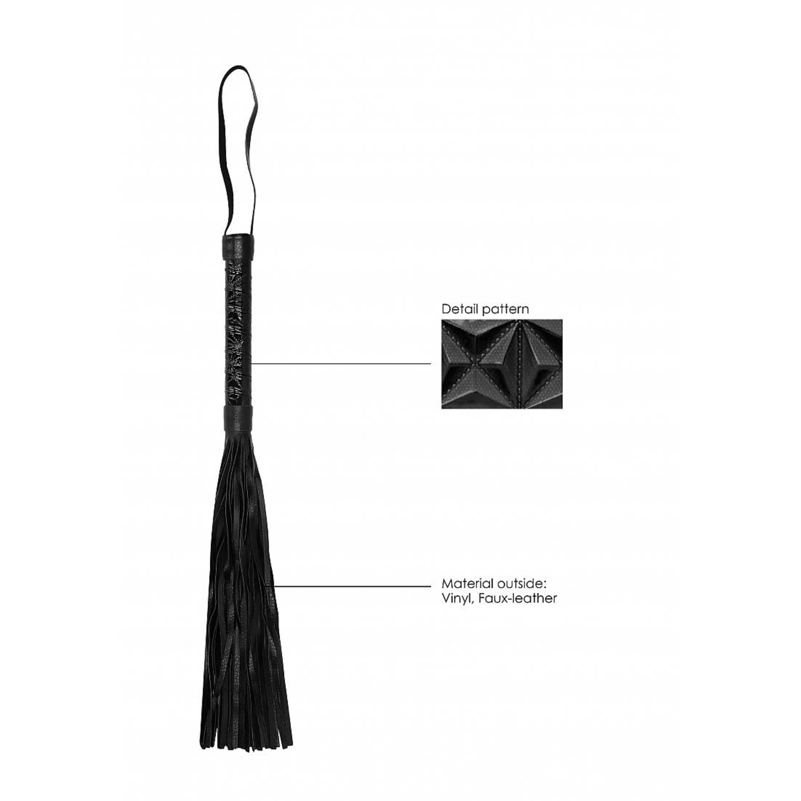 Shots America Ouch! Diamond Pattern Luxury Whip
