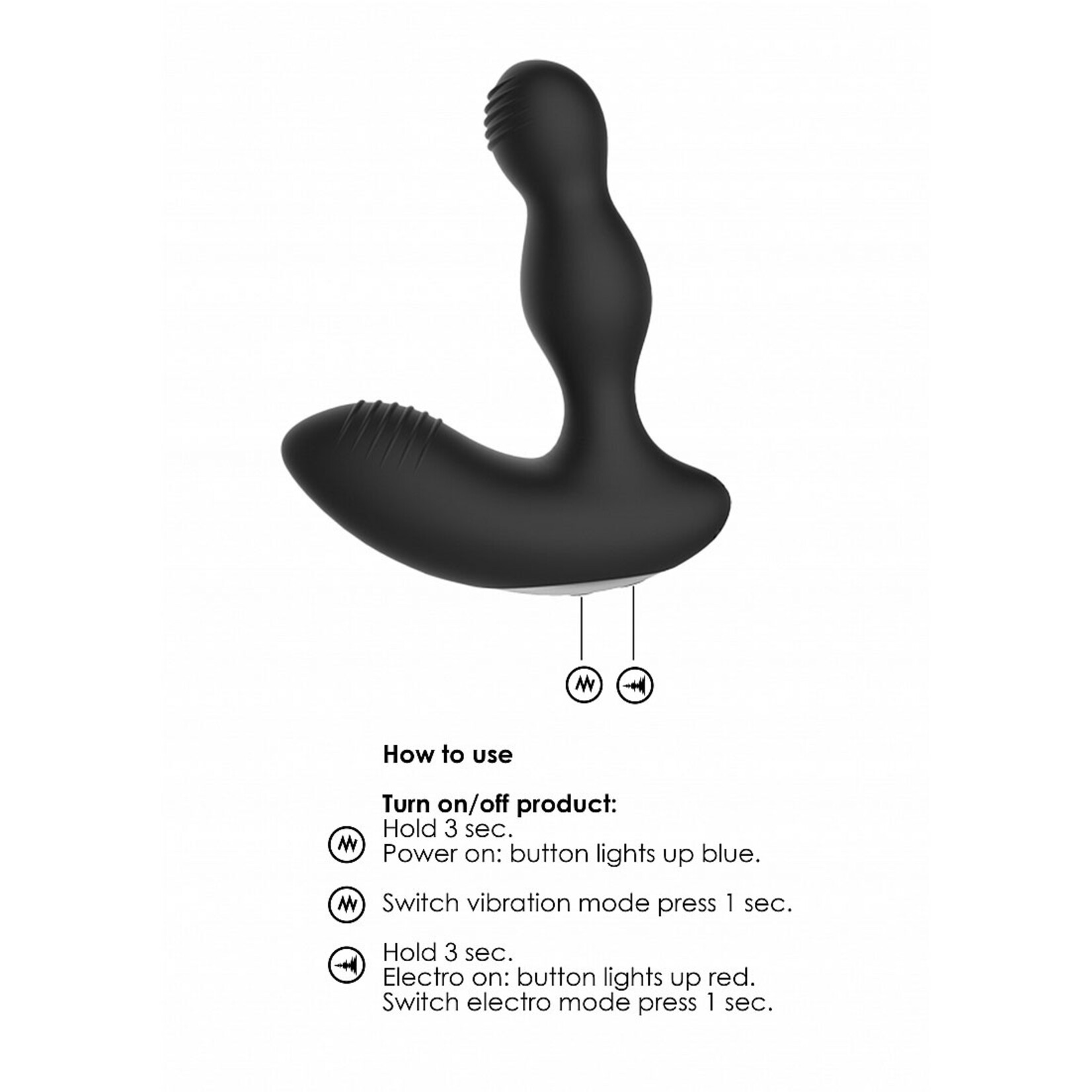Shots America ElectroShock Vibrating E-Stimualtion Remote Controlled Prostate Massager