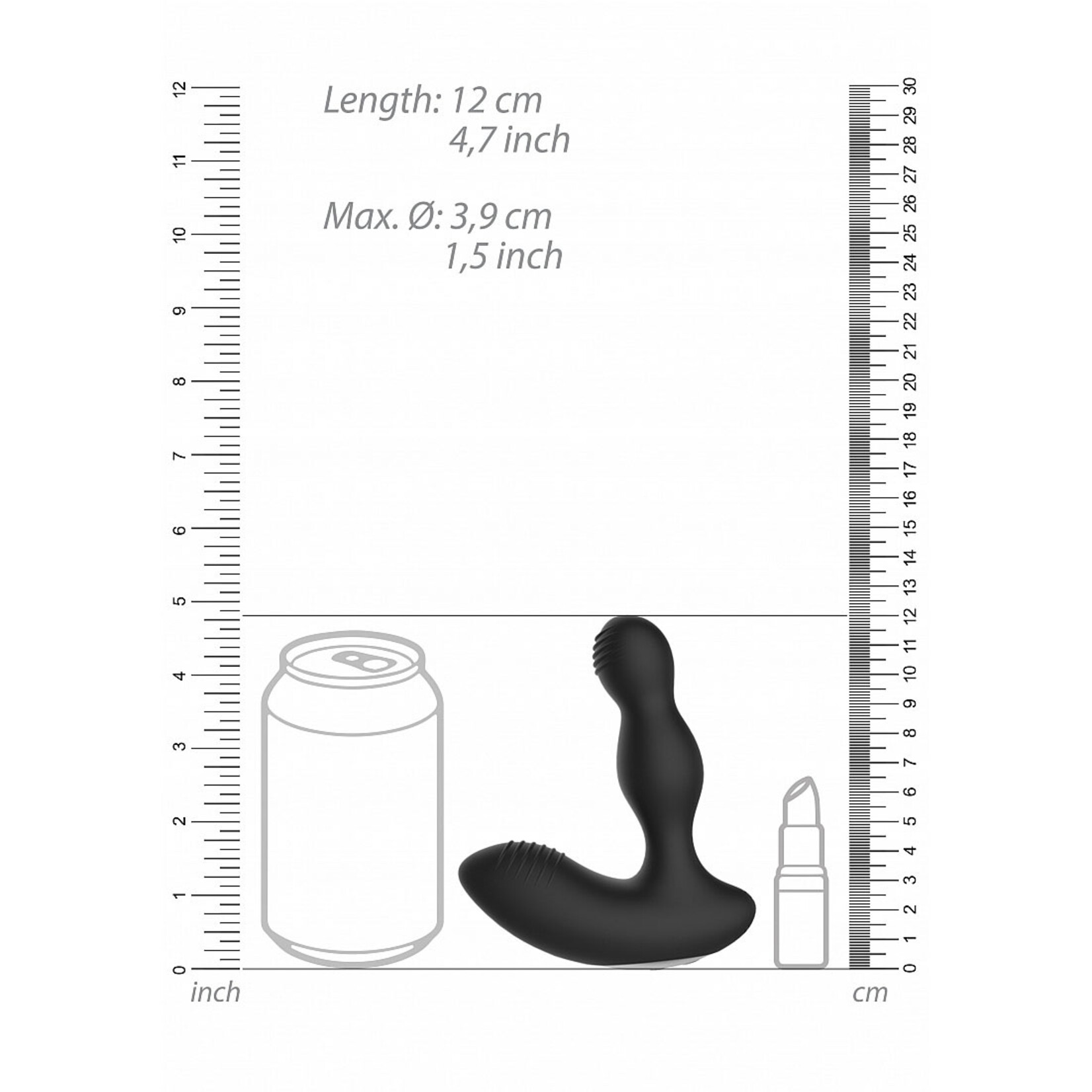 Shots America ElectroShock Vibrating E-Stimualtion Remote Controlled Prostate Massager