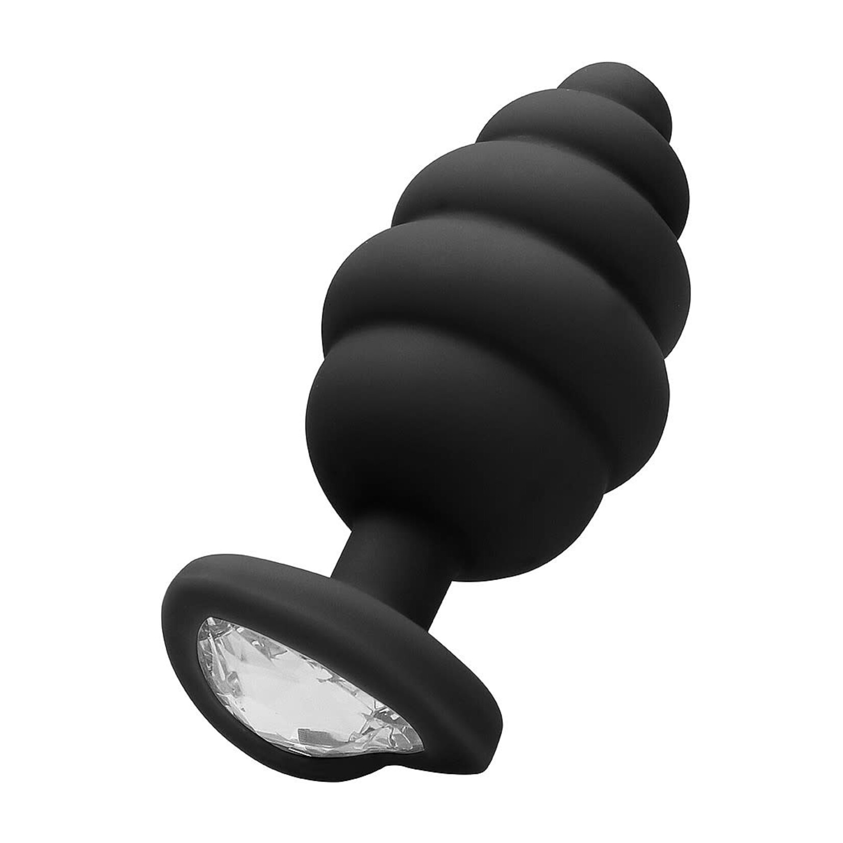 Shots America Ouch! Extra Large Ribbed Diamond Heart Plug