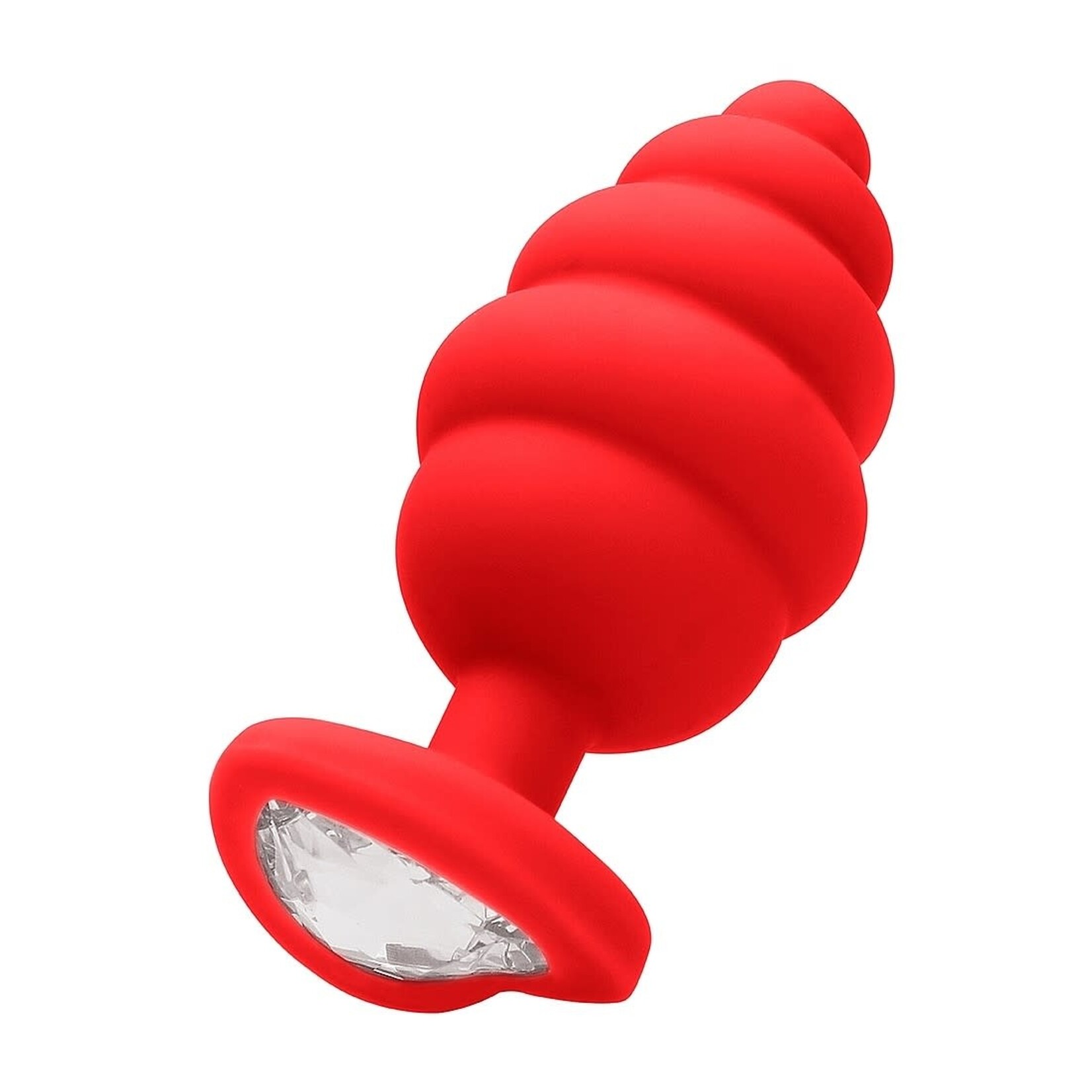 Shots America Ouch! Extra Large Ribbed Diamond Heart Plug