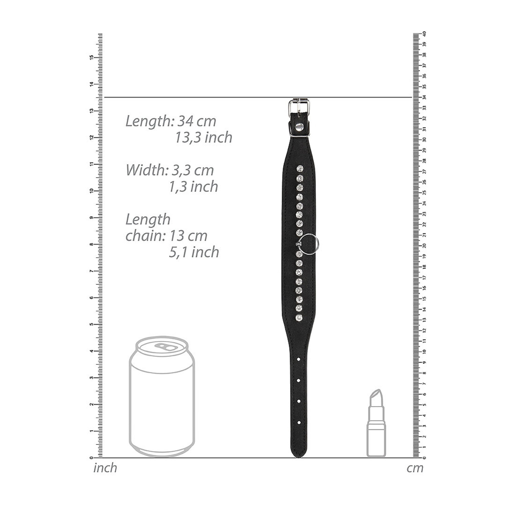 Shots America Ouch! Diamond Studded Ankle Cuffs