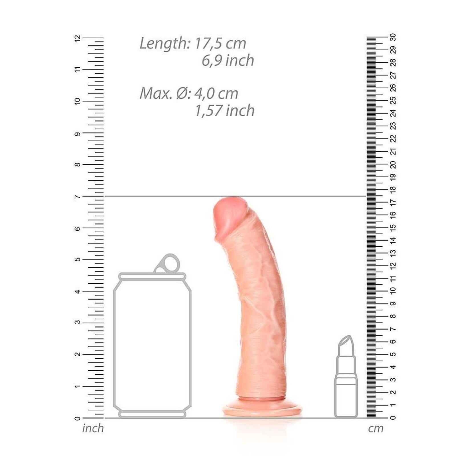 Shots America RealRock 6" Curved Realistic Dildo