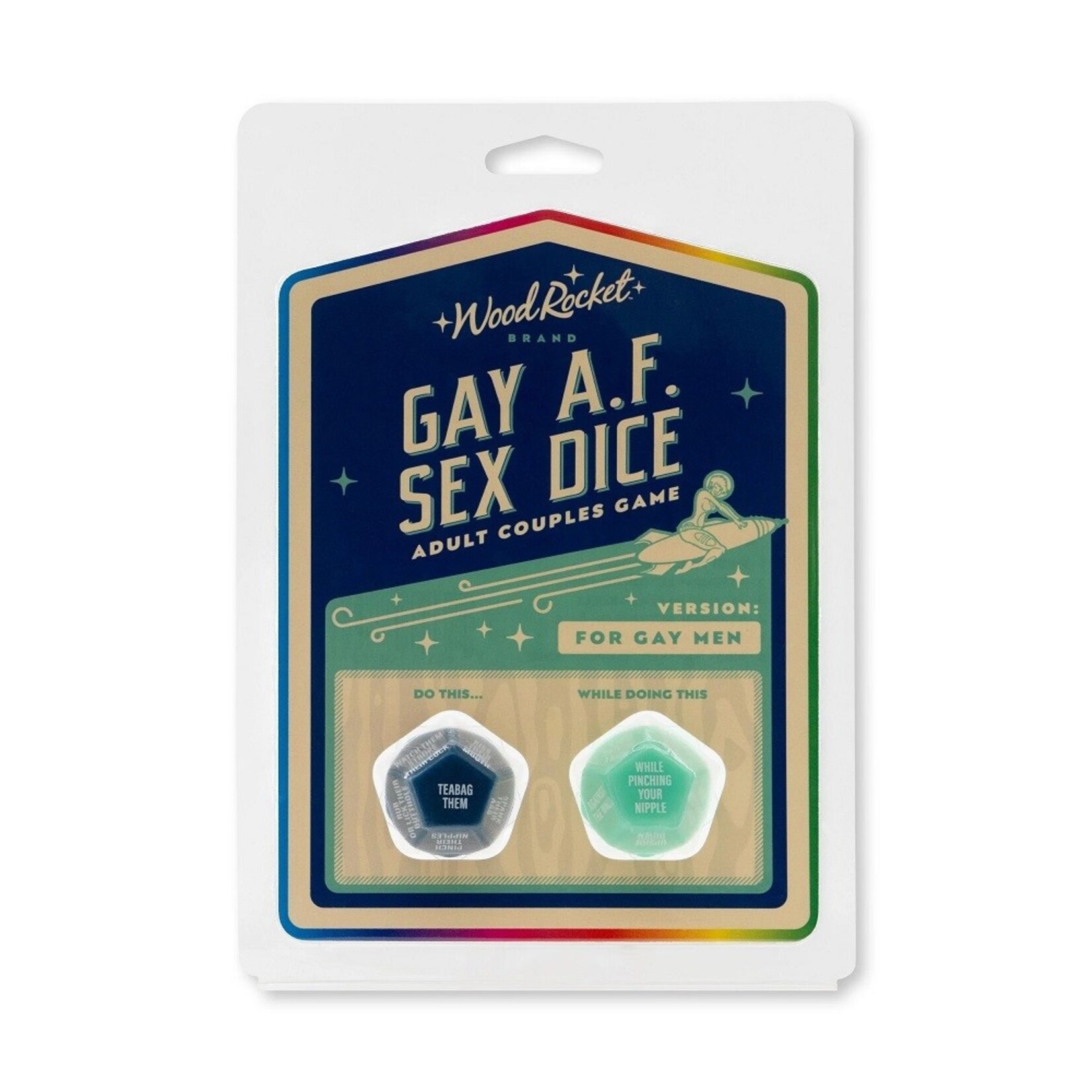 WoodRocket Gay A.F. Sex Dice - For Gay Men