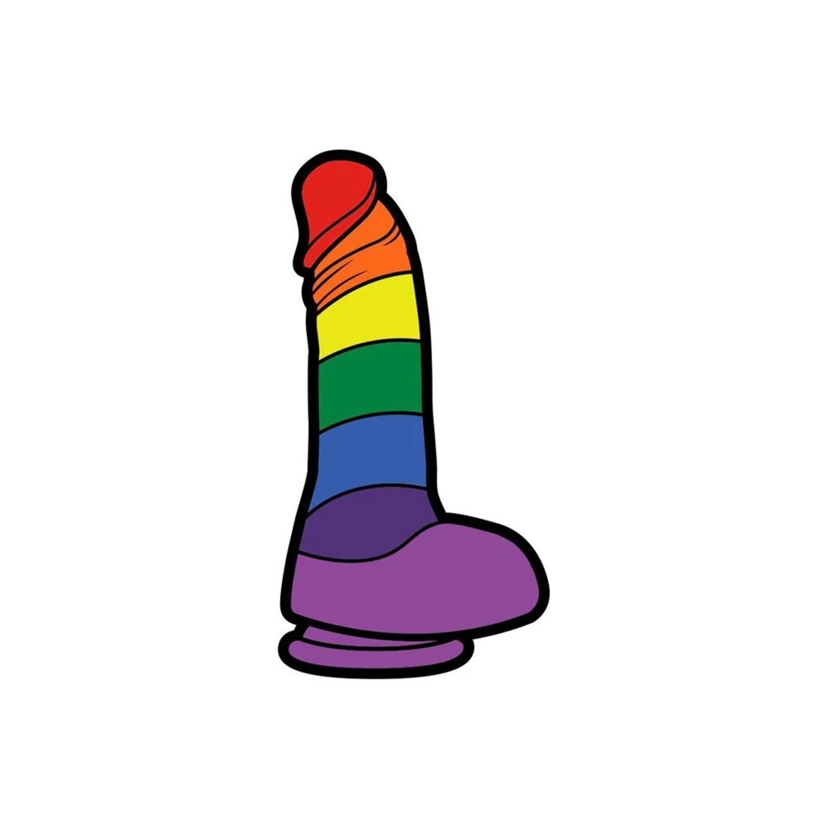 WoodRocket Enamel Pins Rainbow Dildo