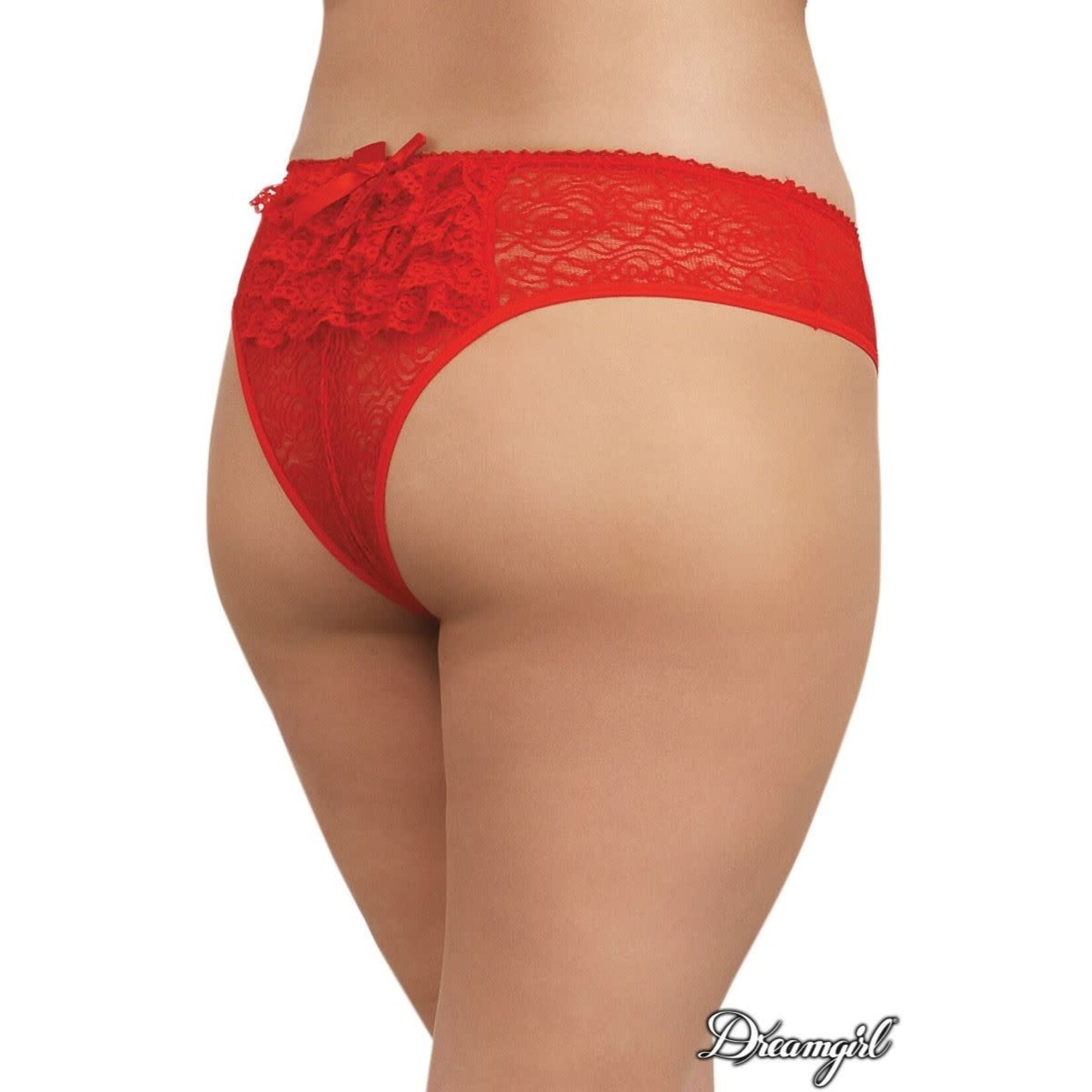 Dreamgirl Dreamgirl Ruffled Fun Crotchless Panty Queen