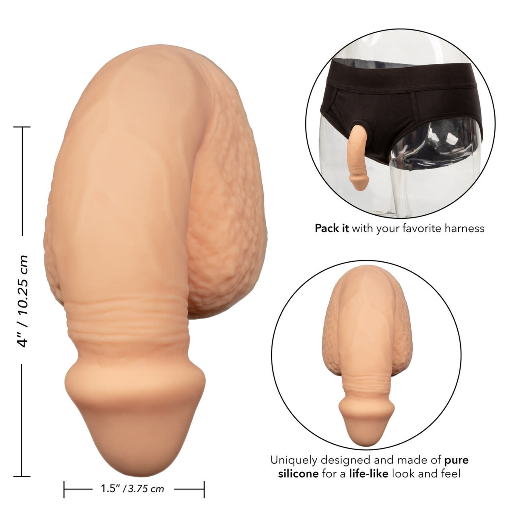 CalExotics Packer Gear 4" Silicone Packing Penis
