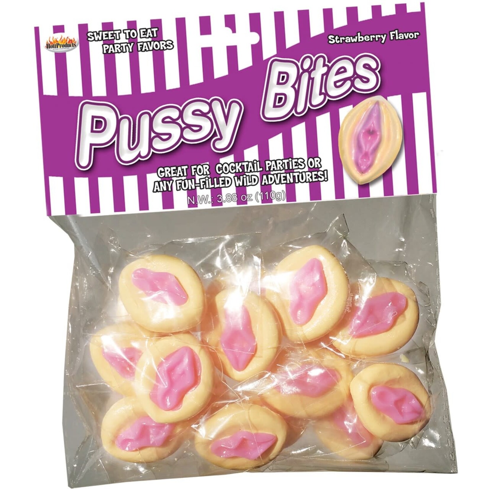 Hott Products Pussy Bites Strawberry Flavored Candy 110g