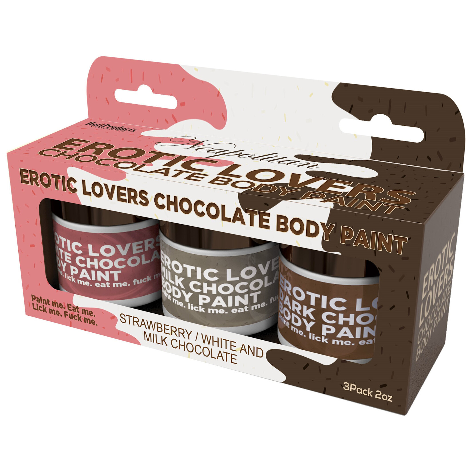Hott Products Neapolitan Erotic Lovers Chocolate Body Paint