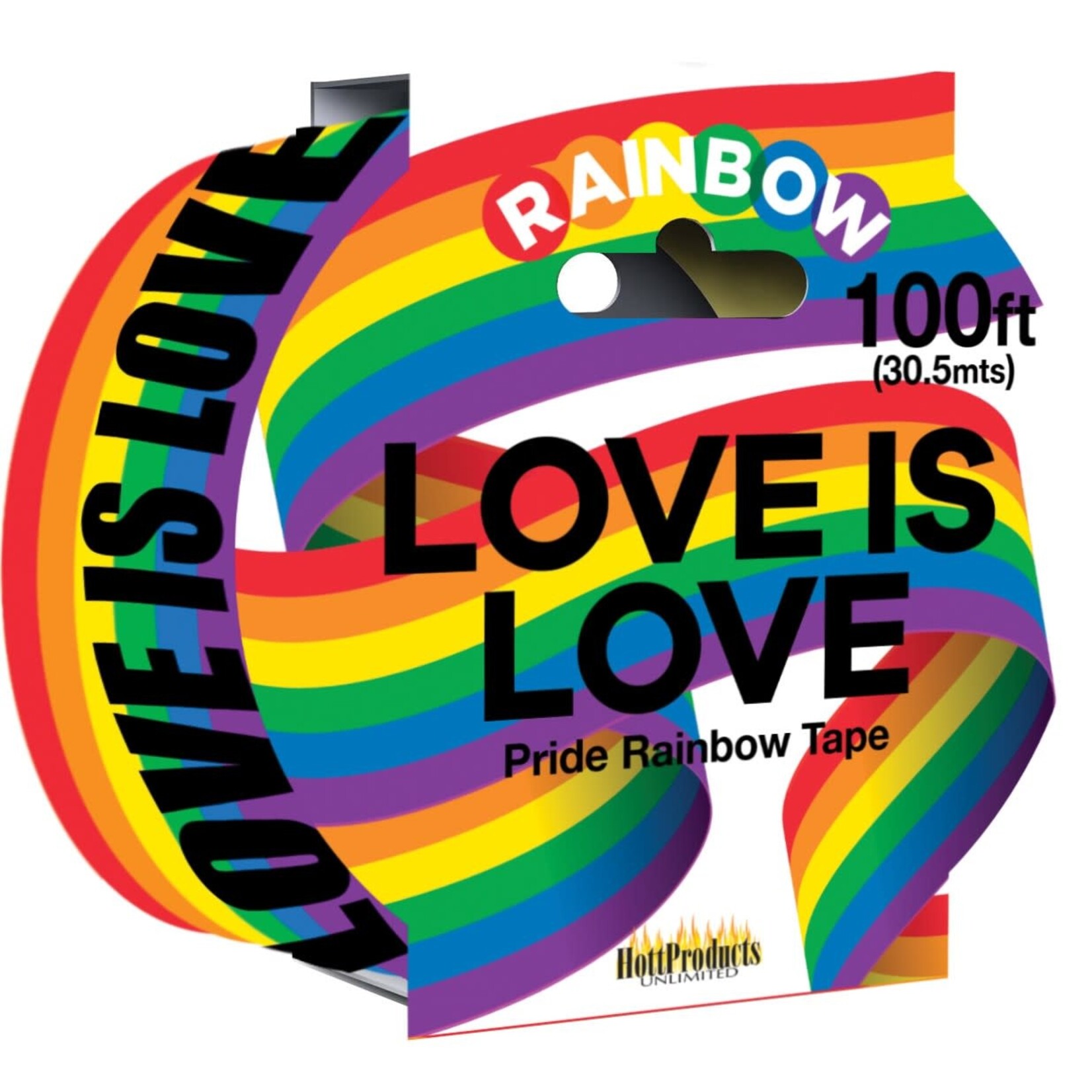 Hott Products Rainbow Love is Love Pride Rainbow Tape 100ft