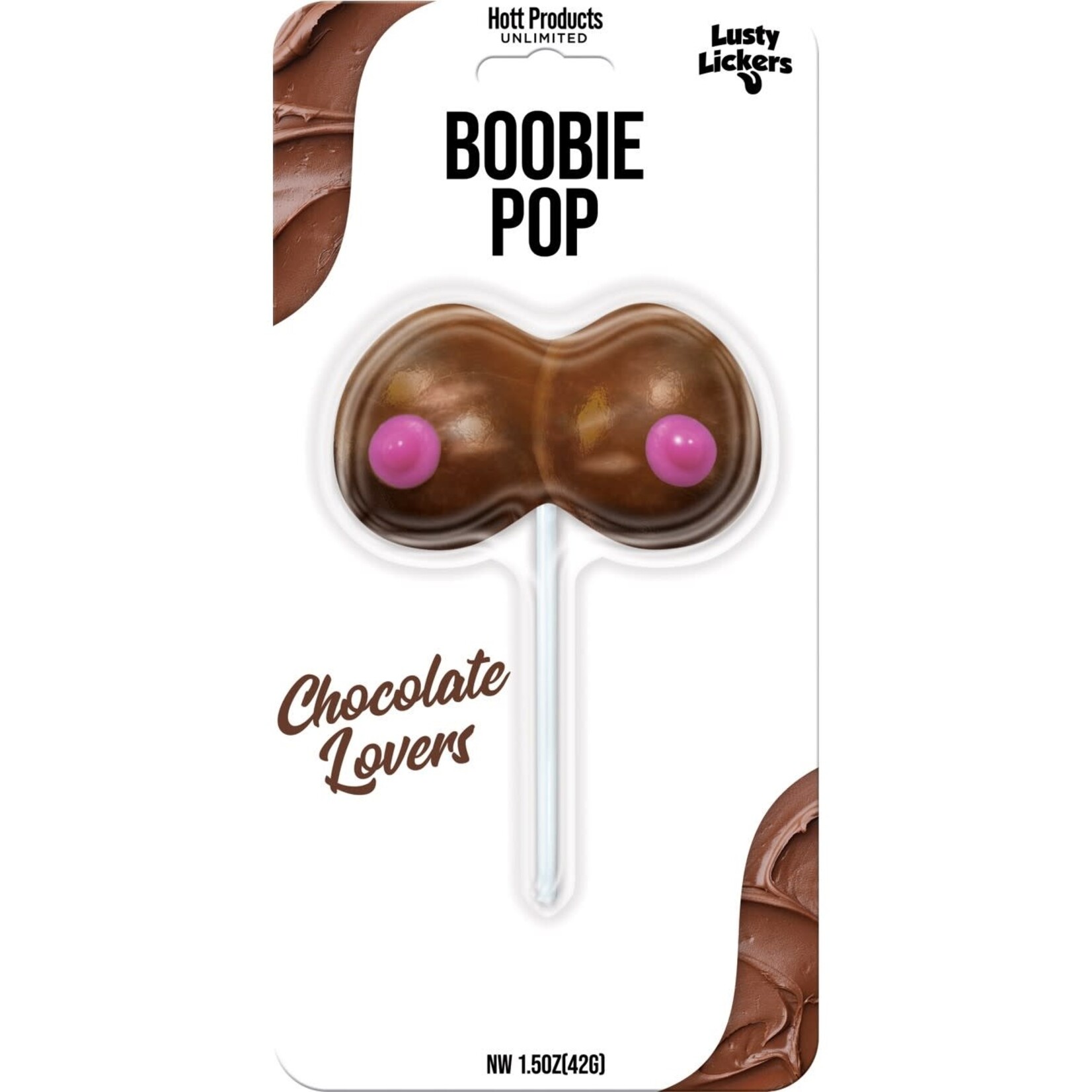 Hott Products Lusty Lickers Boobie Pop Chocolate Lovers
