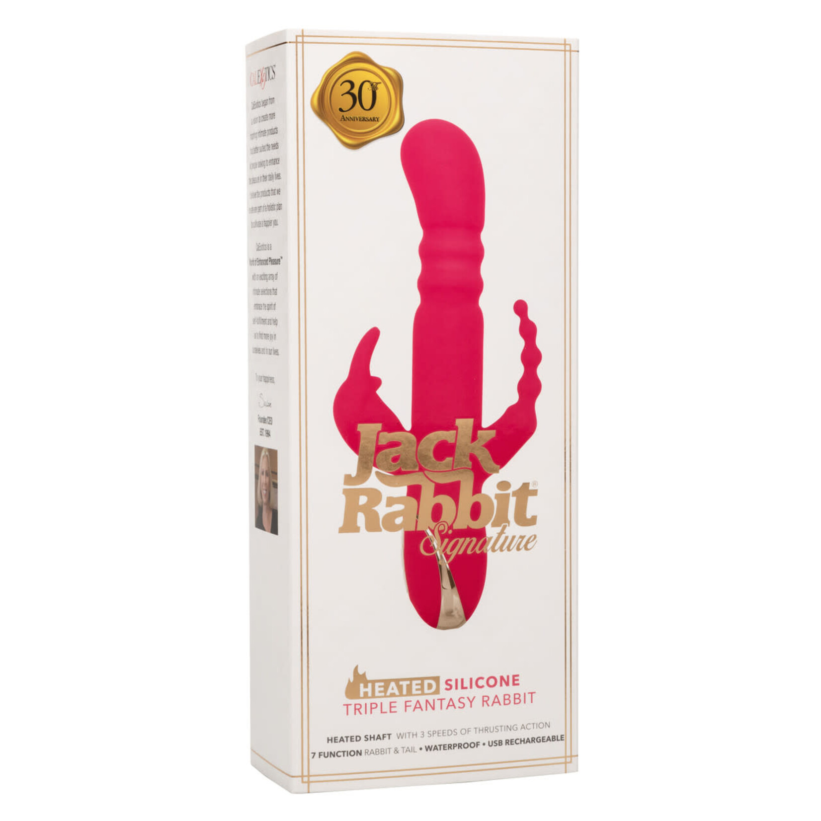 CalExotics Jack Rabbit Signature Heated Silicone Triple Fantasy Rabbit