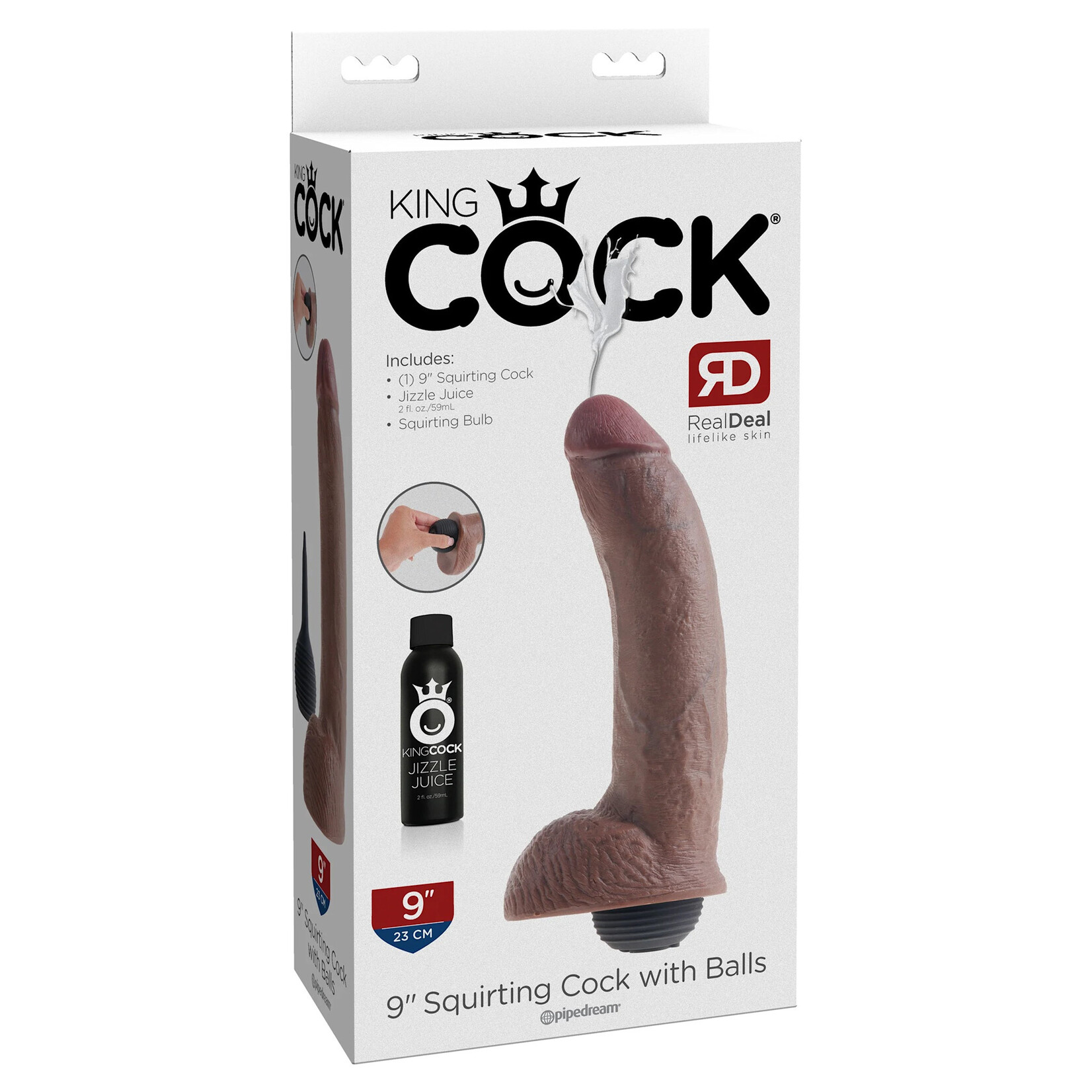 King Cock King Cock 9" Squirting Cock with Balls