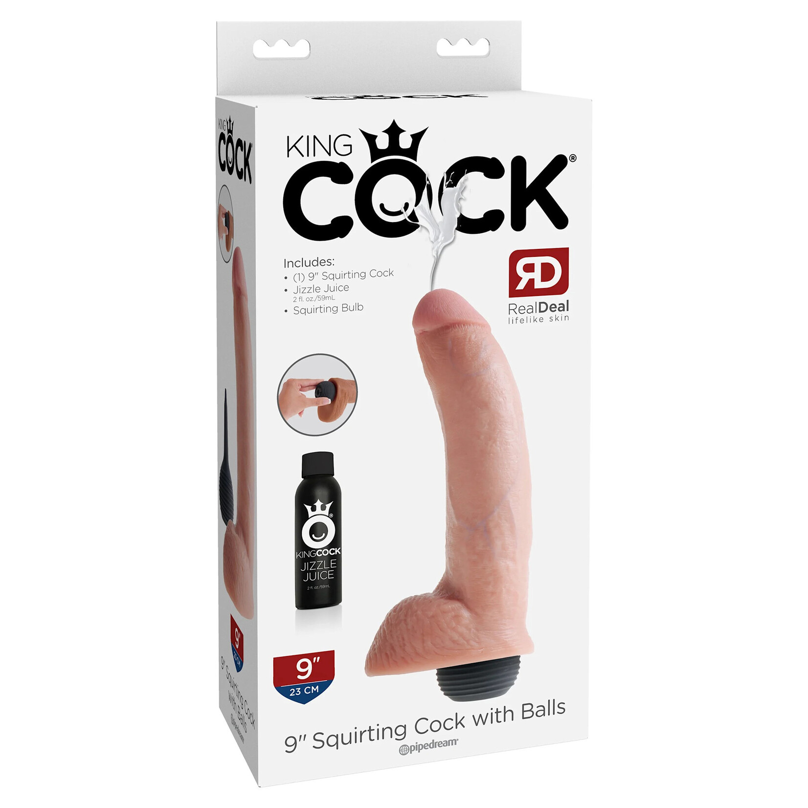 King Cock King Cock 9" Squirting Cock with Balls