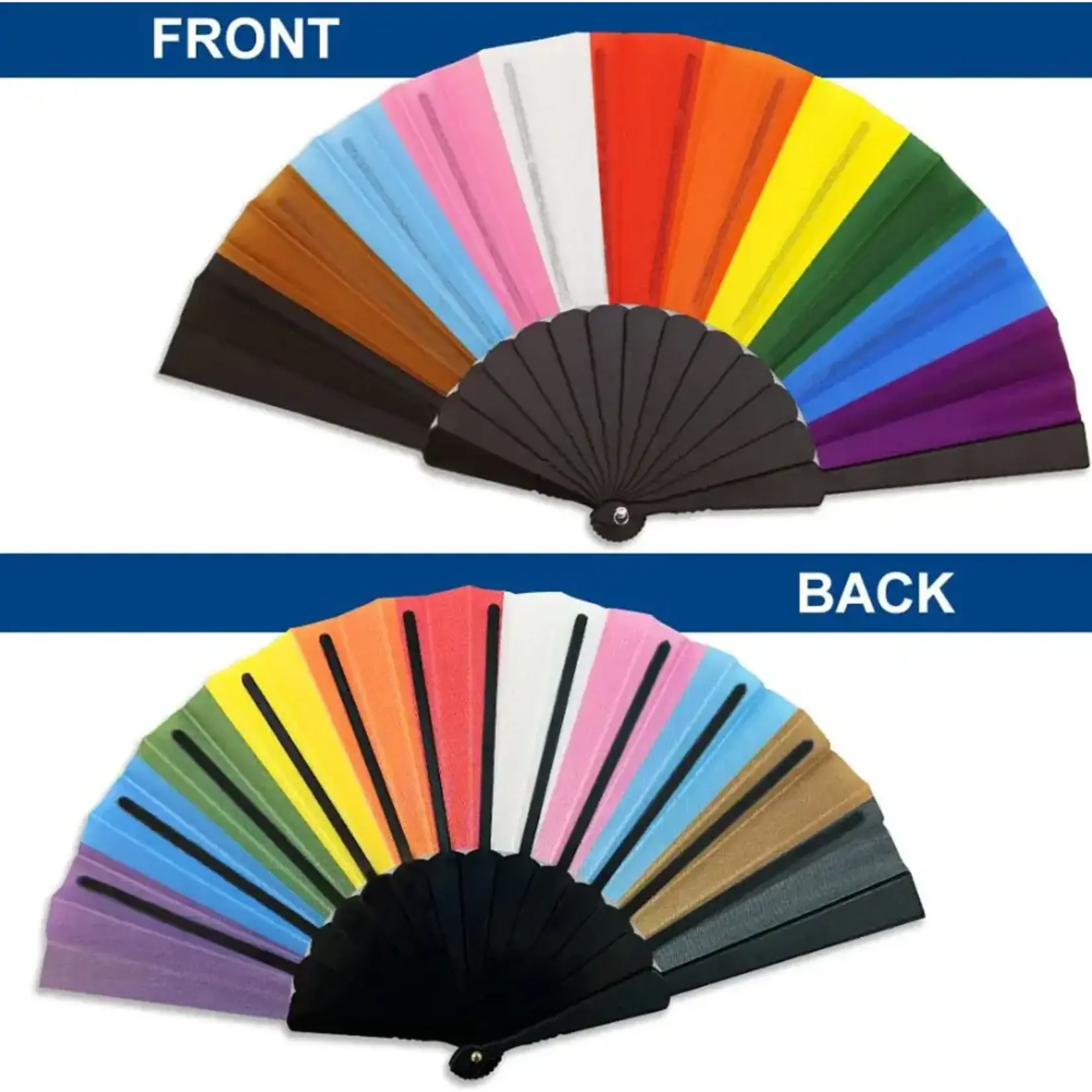 Progress Pride Small Hand Fan