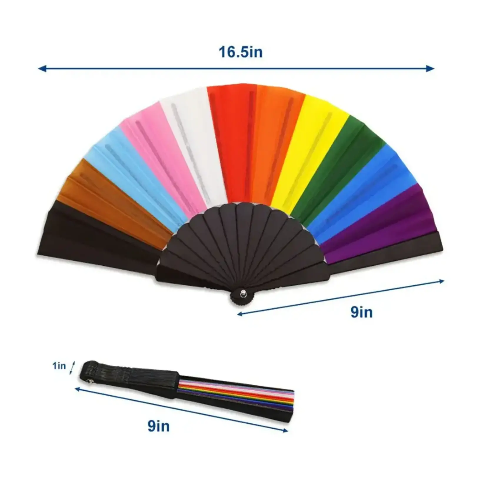 Progress Pride Small Hand Fan
