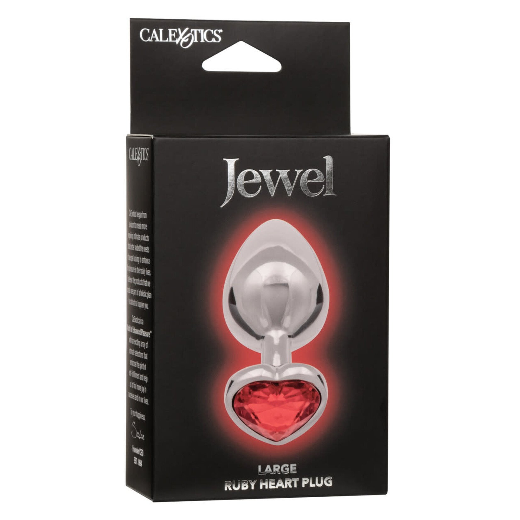 CalExotics Jewel Large Ruby Heart Plug