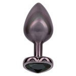 CalExotics Jewel Large Black Diamond Heart Plug