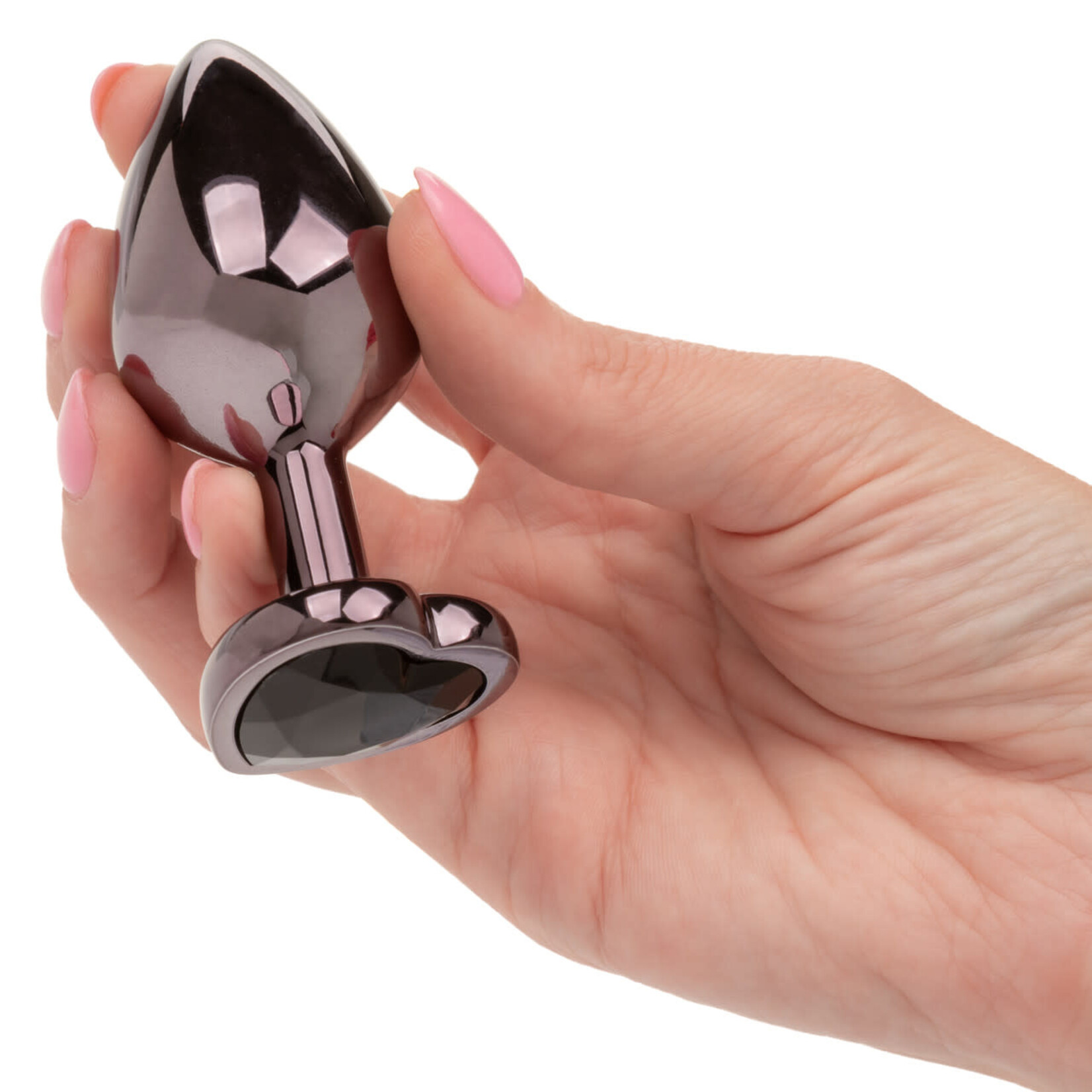 CalExotics Jewel Large Black Diamond Heart Plug