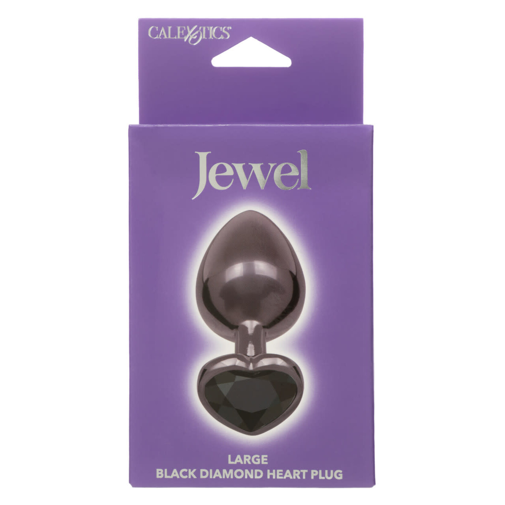 CalExotics Jewel Large Black Diamond Heart Plug