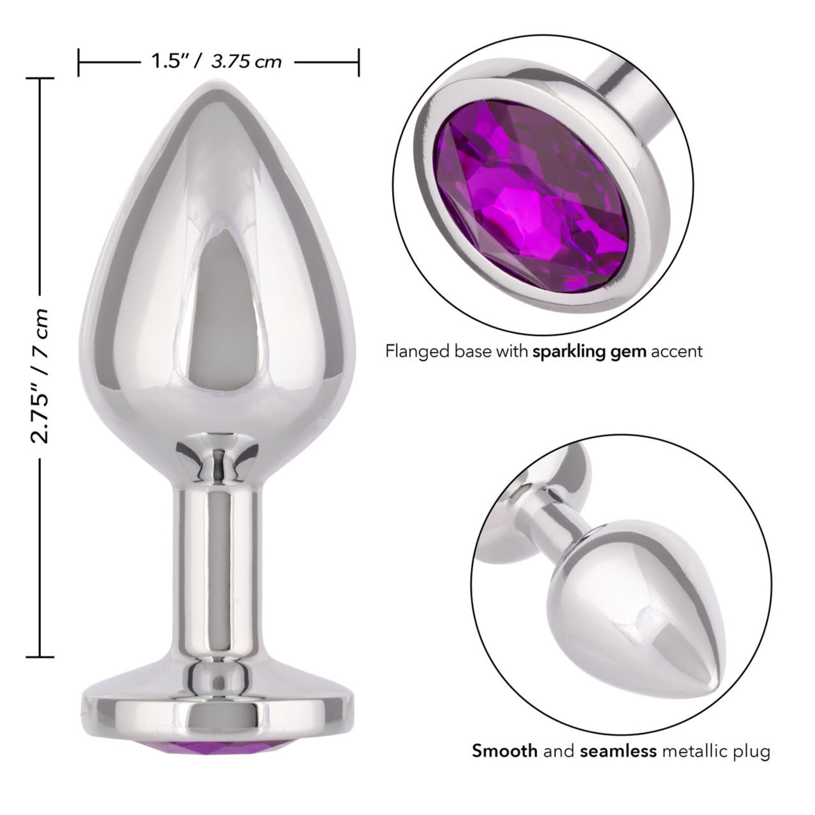 CalExotics Jewel Large Amethyst Plug