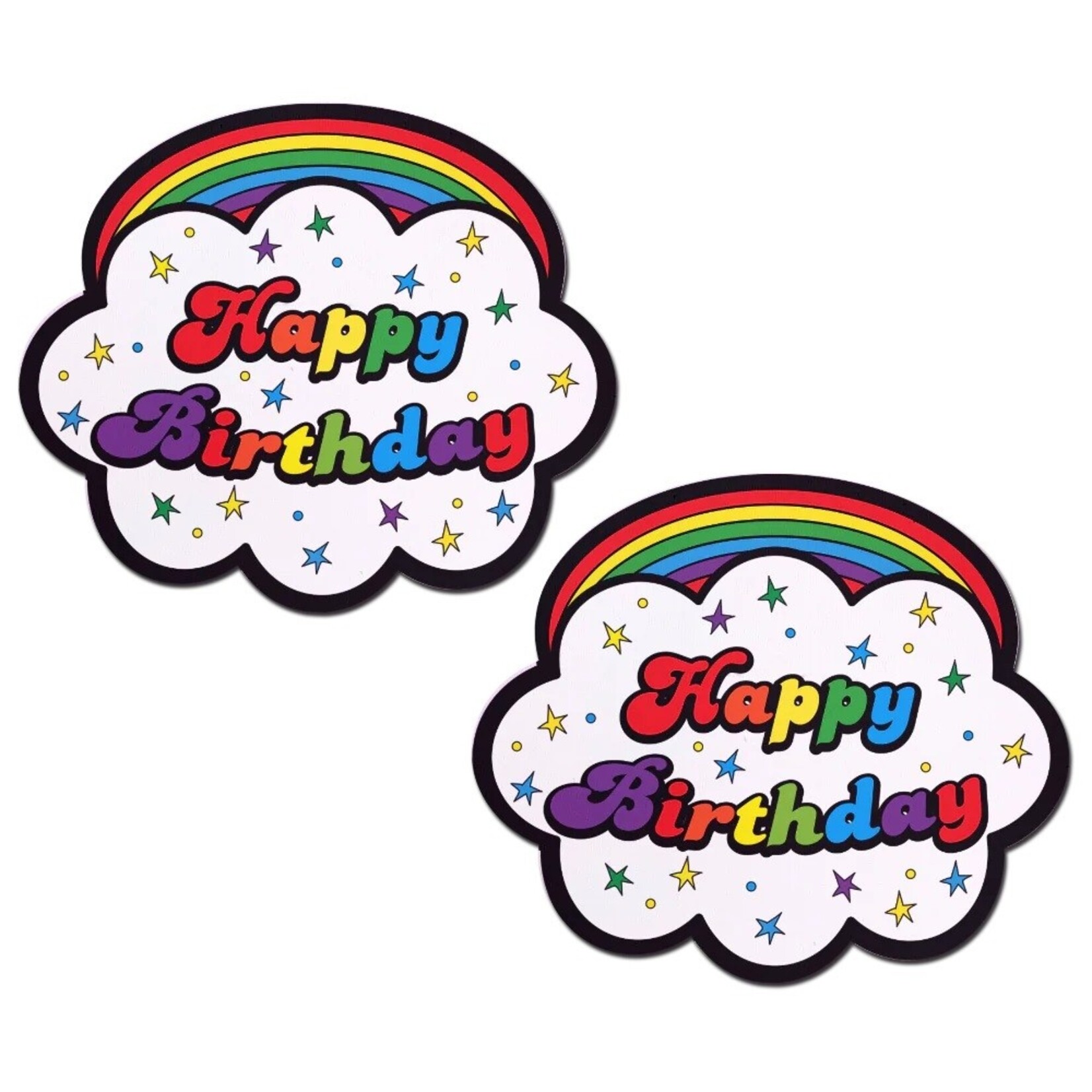 Pastease Pastease Rainbow 'Happy Birthday' Cloud Nipple Pasties