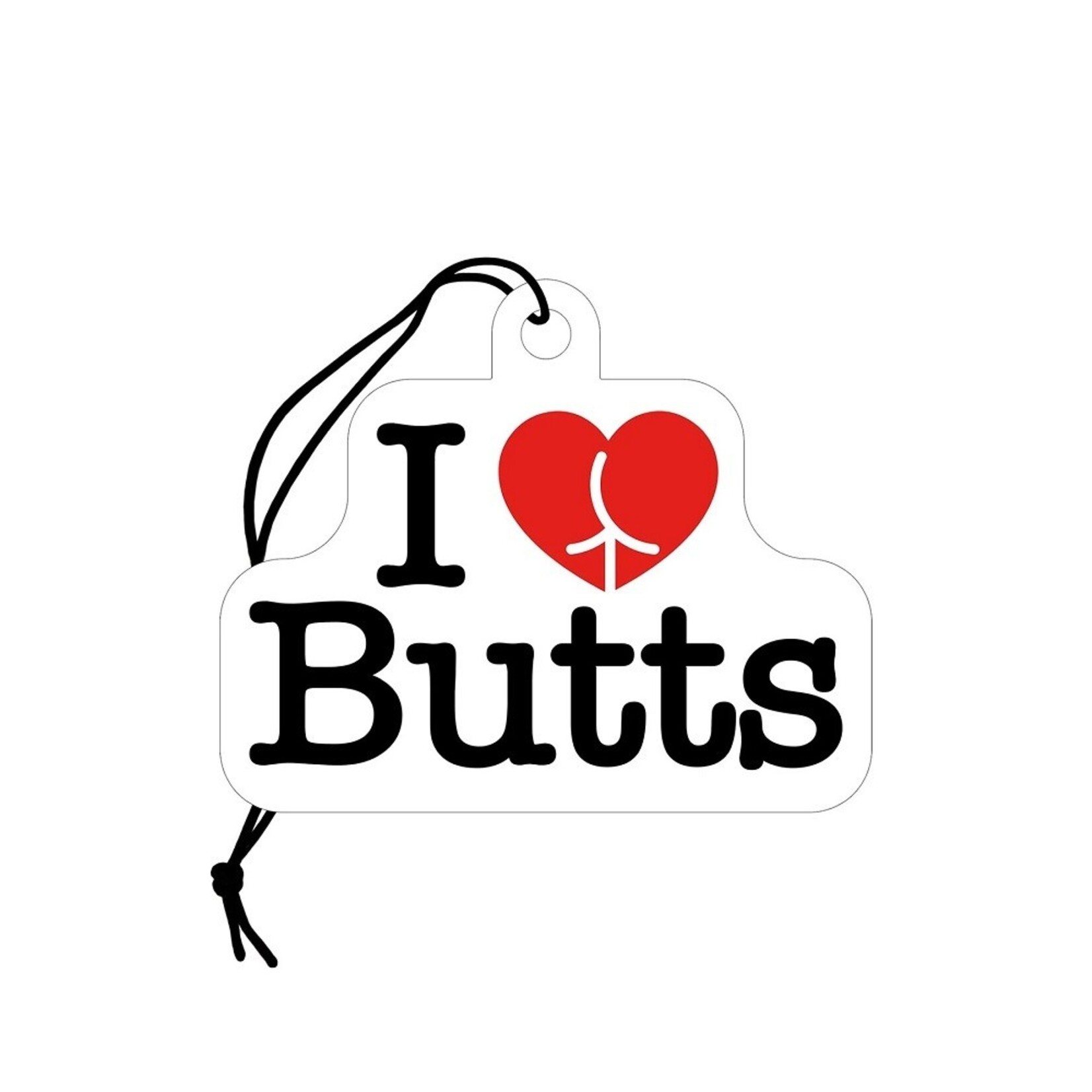 WoodRocket I Love Butts Fresh Apple Scent Air Freshener