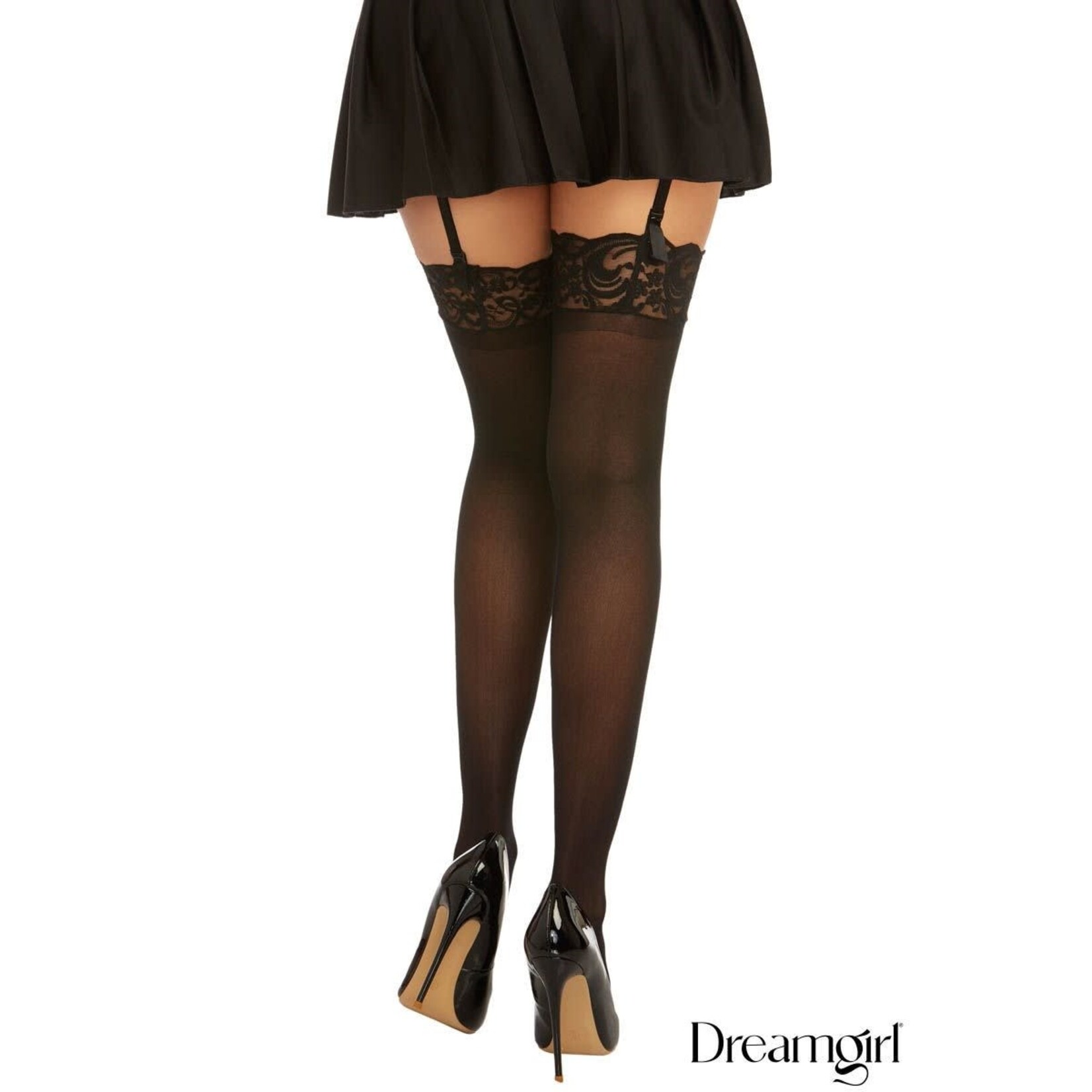 Dreamgirl Dreamgirl Ambrose Sheer Thigh High with Lace Top OS