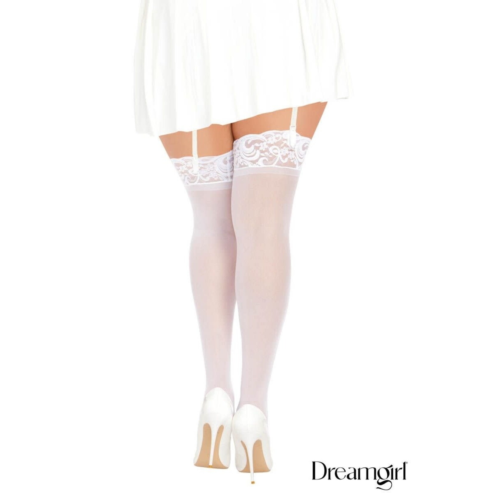 Dreamgirl Dreamgirl Ambrose Sheer Thigh High with Lace Top OSX