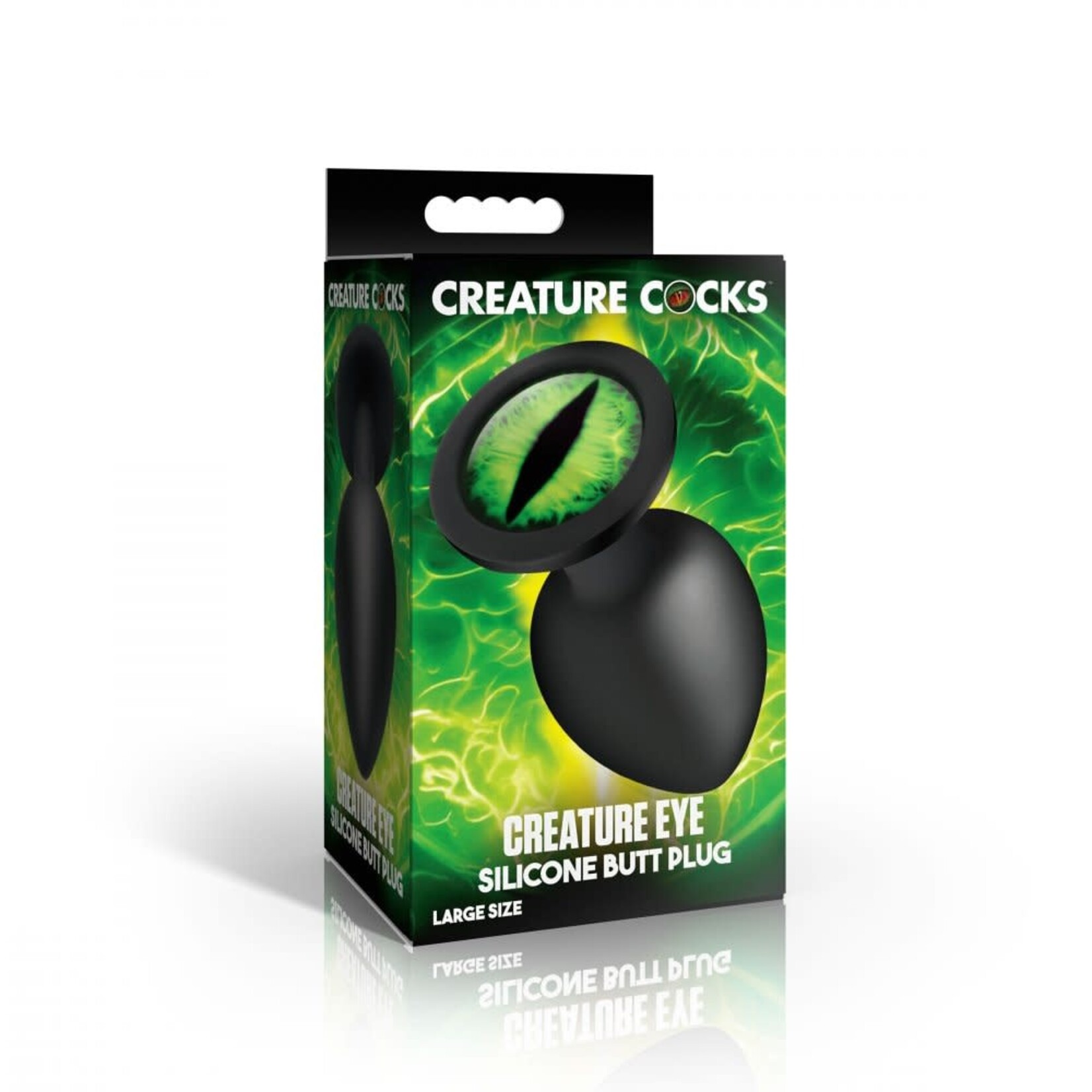 Creature Cocks Creature Cocks Creature Eye Green Eye Silicone Butt Plug - Large