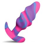 Creature Cocks Unicorn Swirl Silicone Butt Plug - Medium
