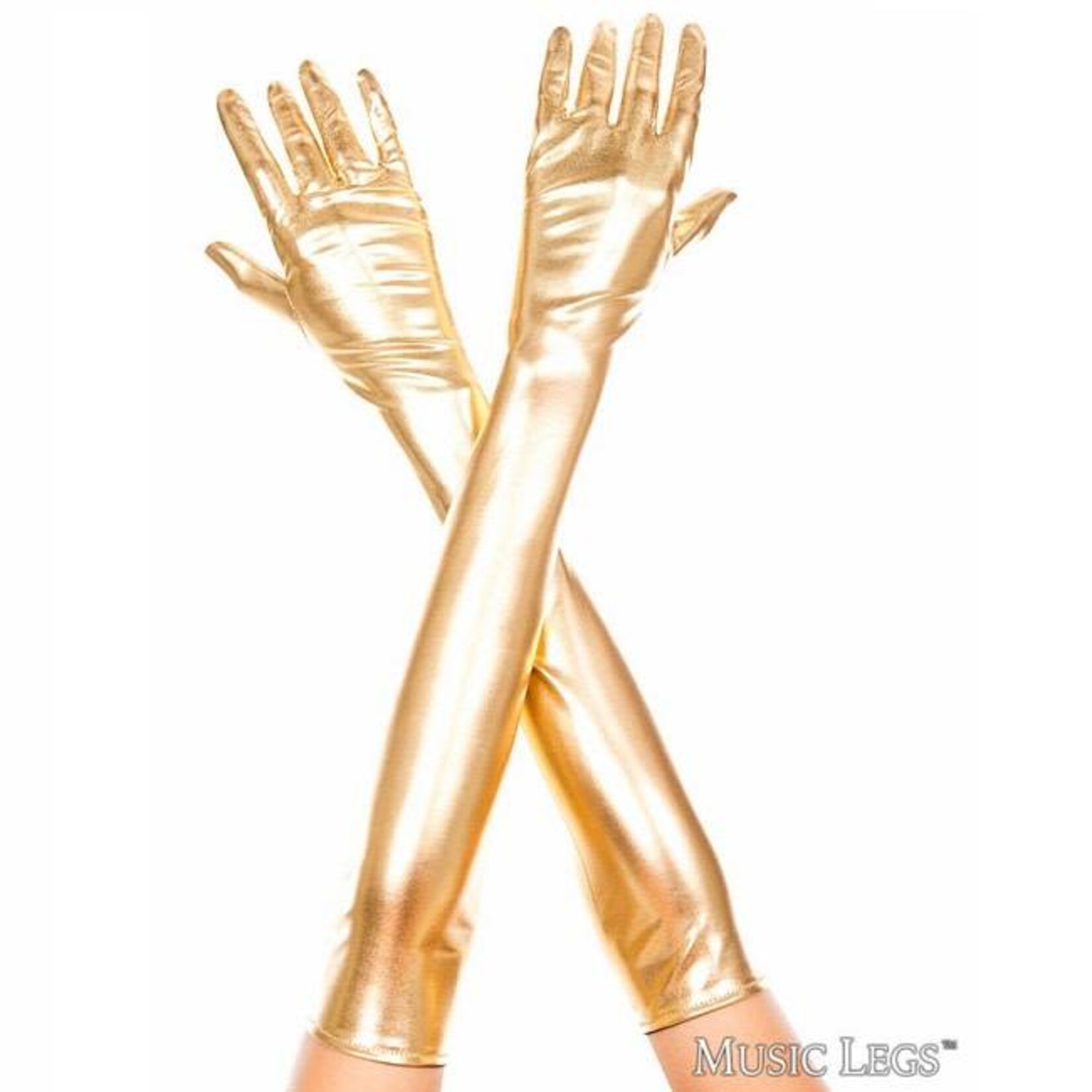 Music Legs Music Legs Extra Long Metallic Gloves