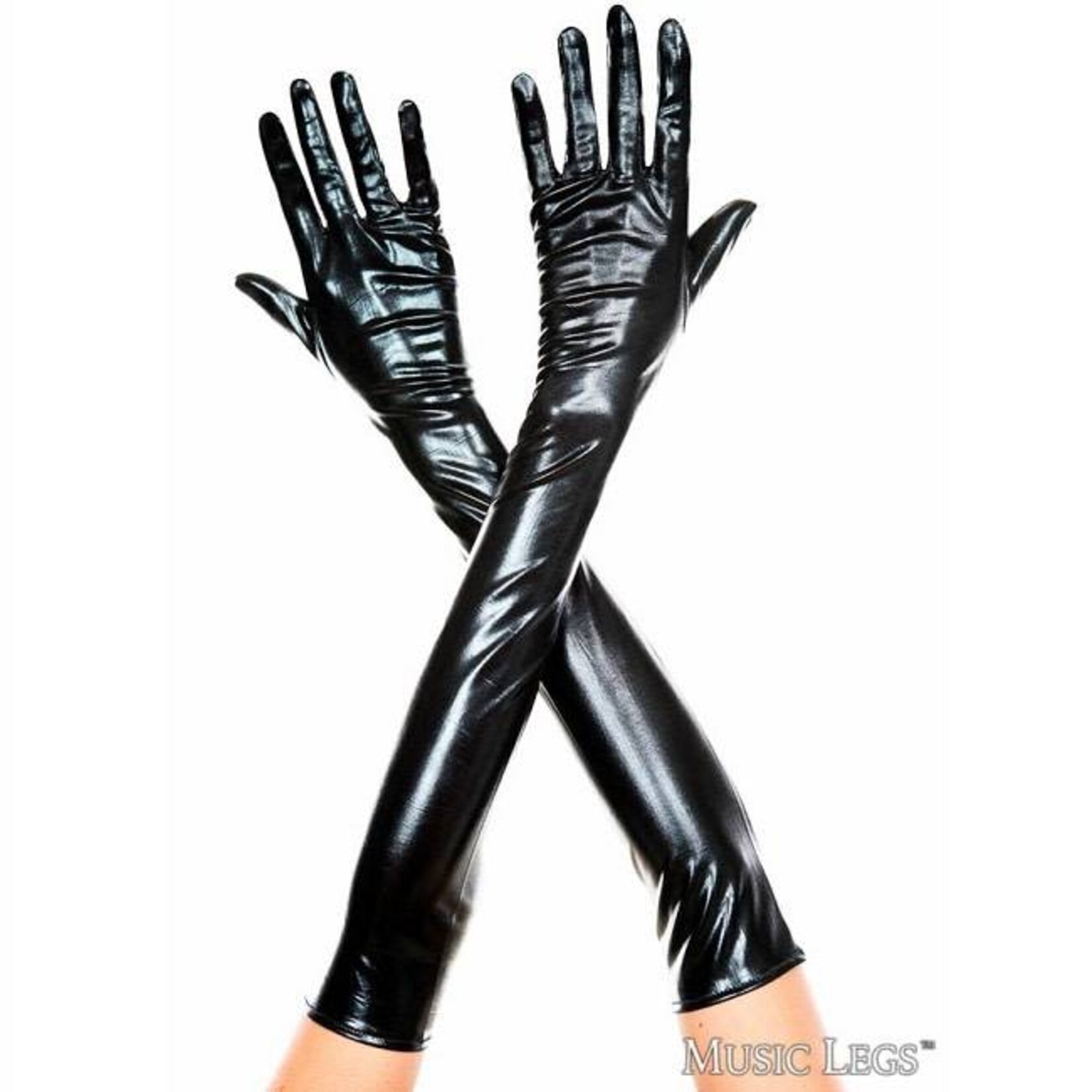 Music Legs Music Legs Extra Long Metallic Gloves