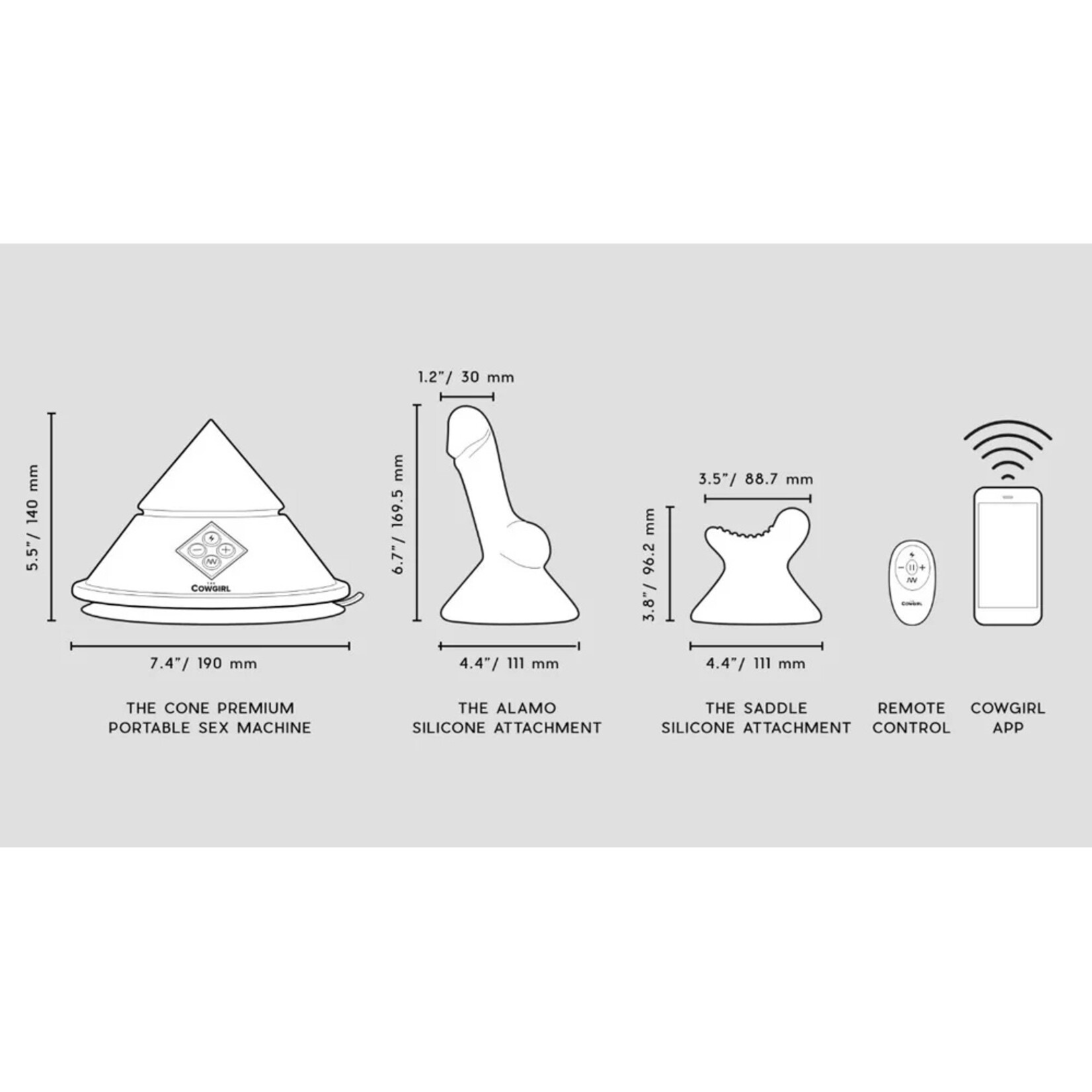 The Cowgirl Cone Premium Sex Machine