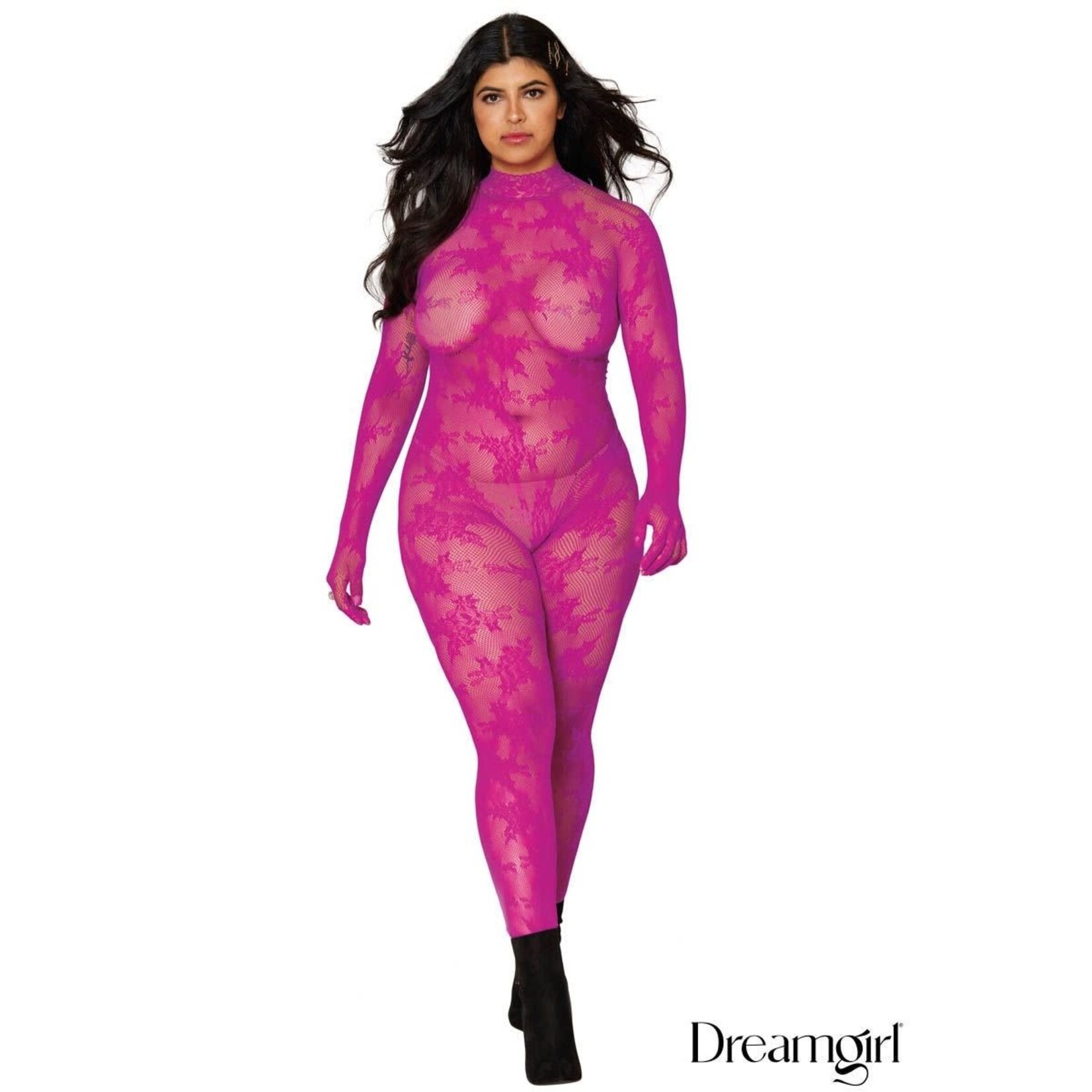 Dreamgirl Dreamgirl Azalea Floral Lace Catsuit OSX