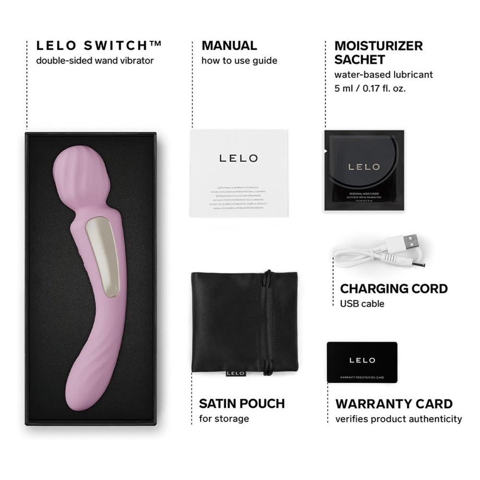 LELO LELO Switch Double-Ended Wand Vibrator
