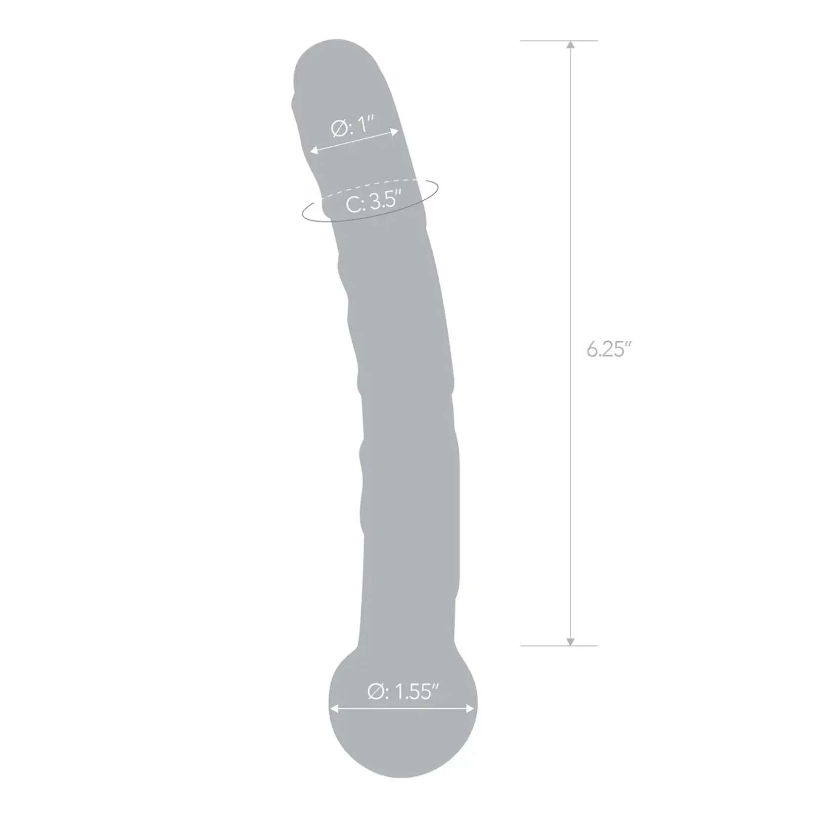 Gläs Gläs 7.5" Orange Tickler Glass Dildo