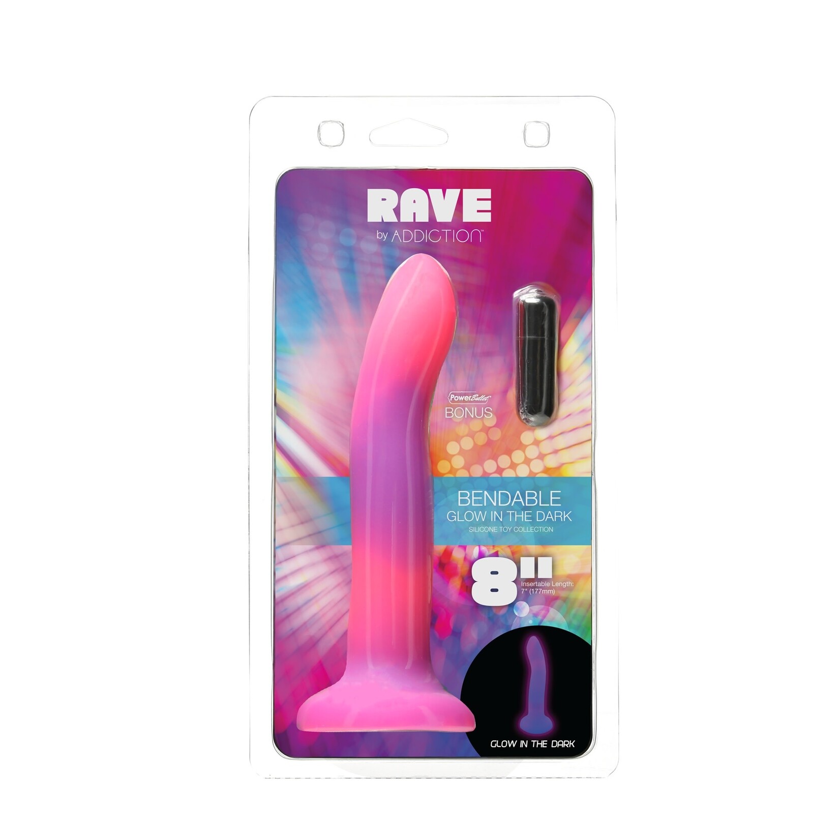 Addiction Rave by Addiction 8" Glow in the Dark Dildo