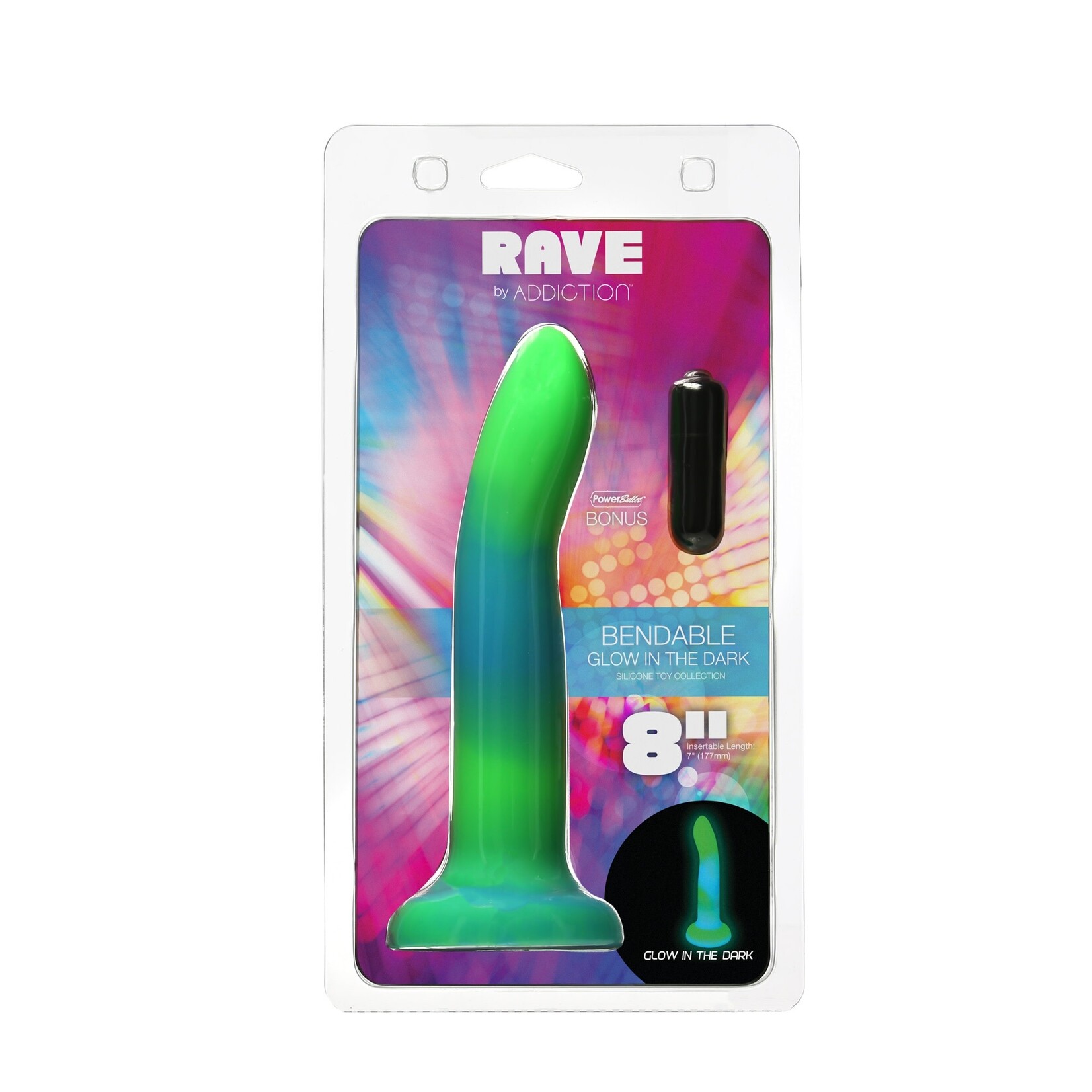 Addiction Rave by Addiction 8" Glow in the Dark Dildo